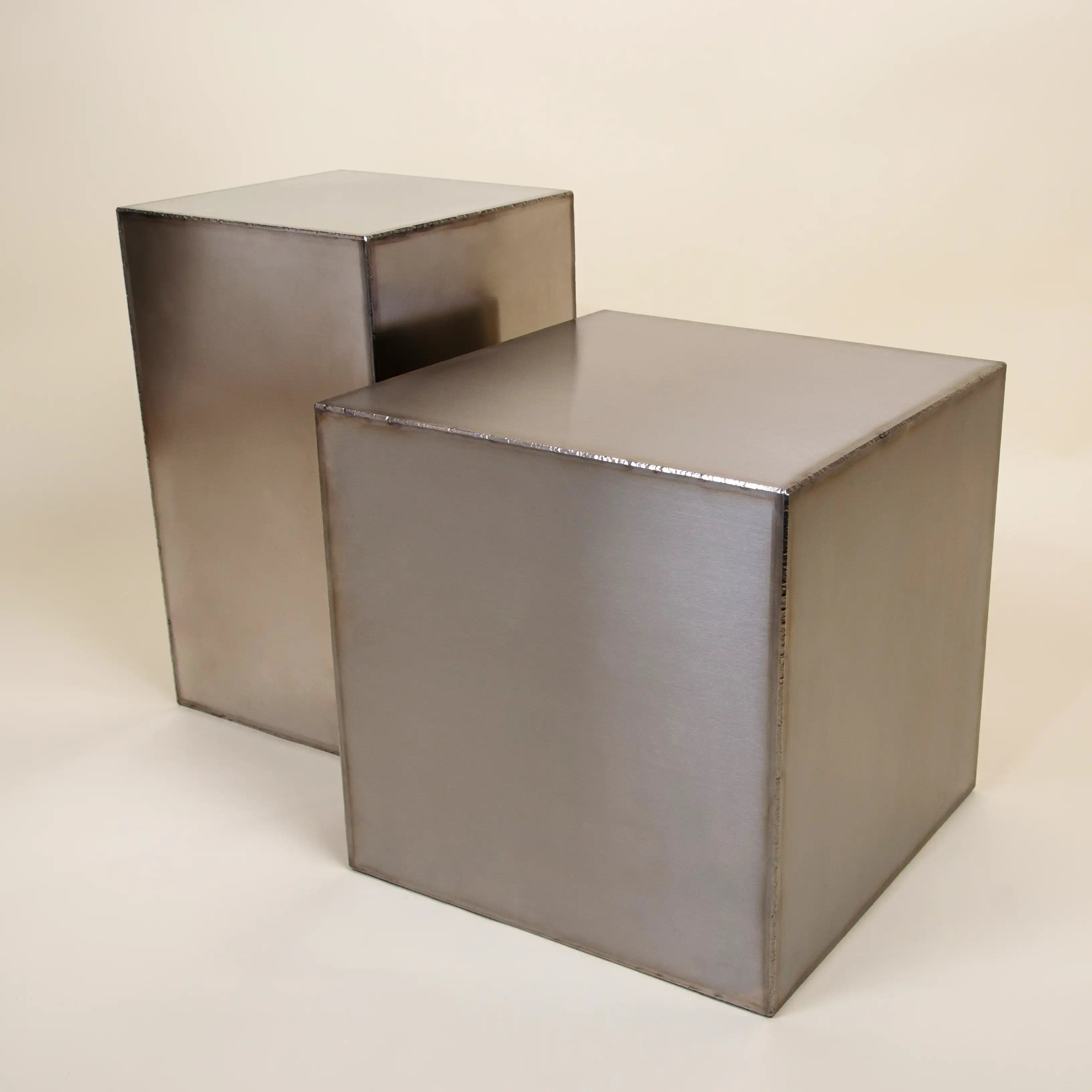 metropolis - stainless steel side table plinth
