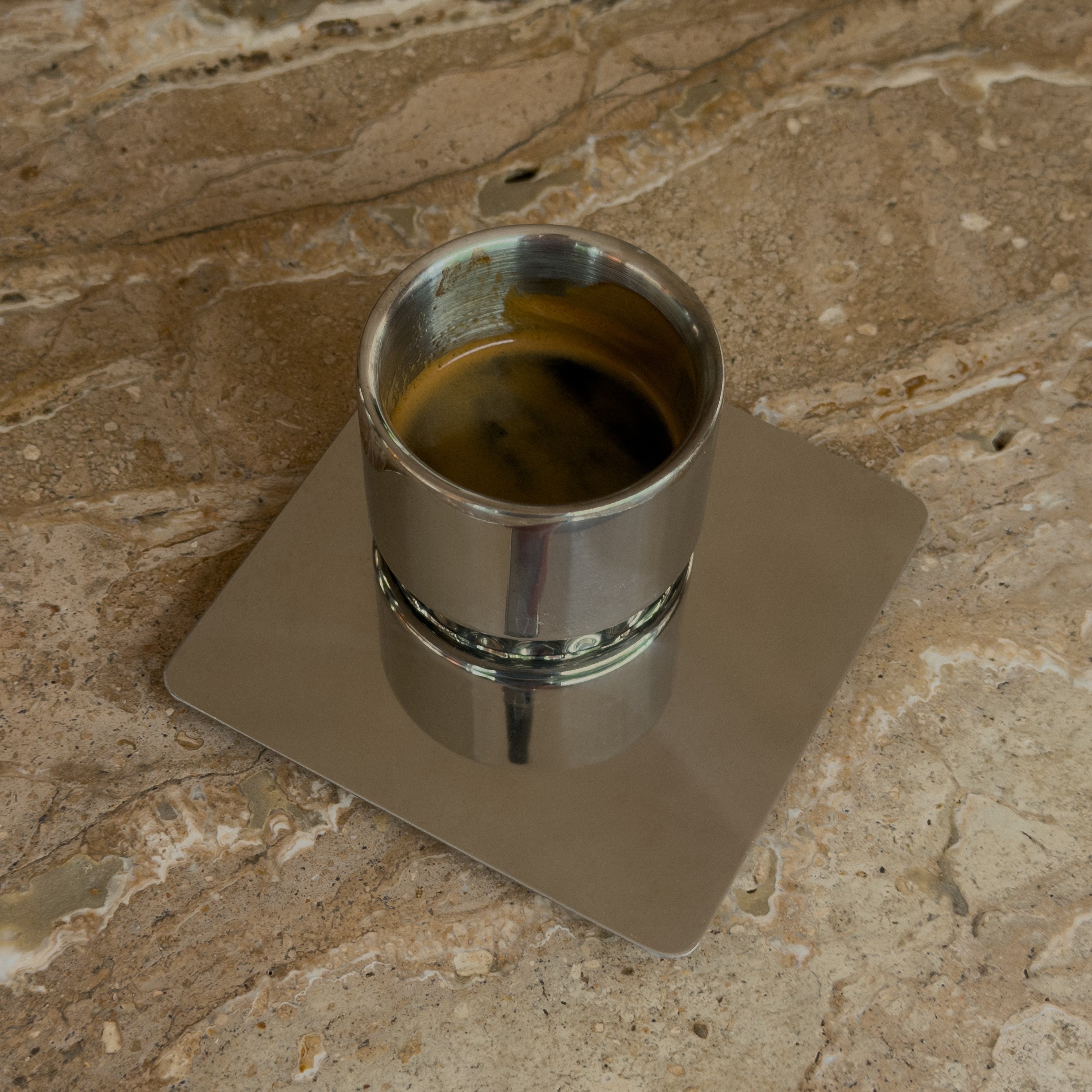 vita steel cups & saucer - minima ritual set