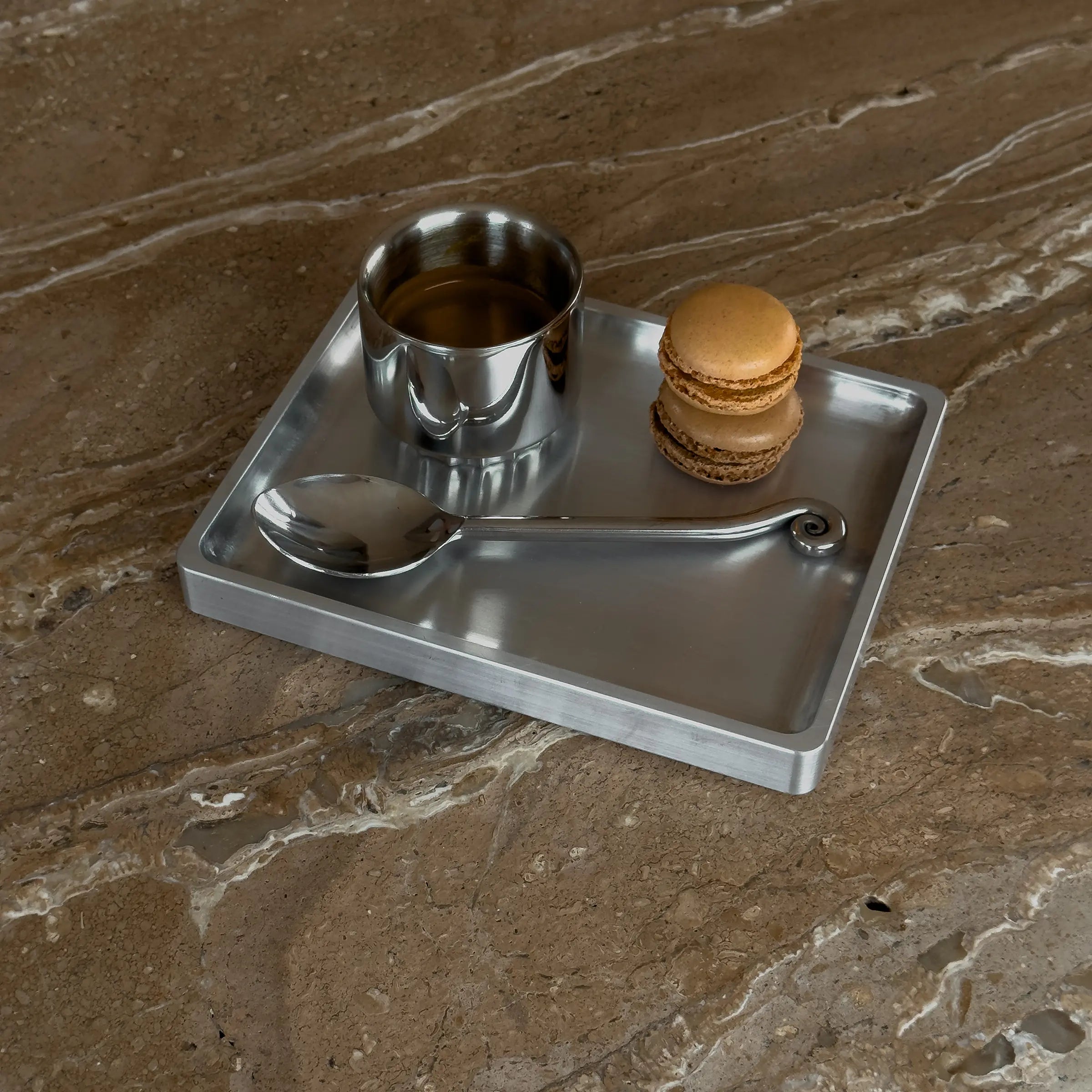 initium tray small - aluminum