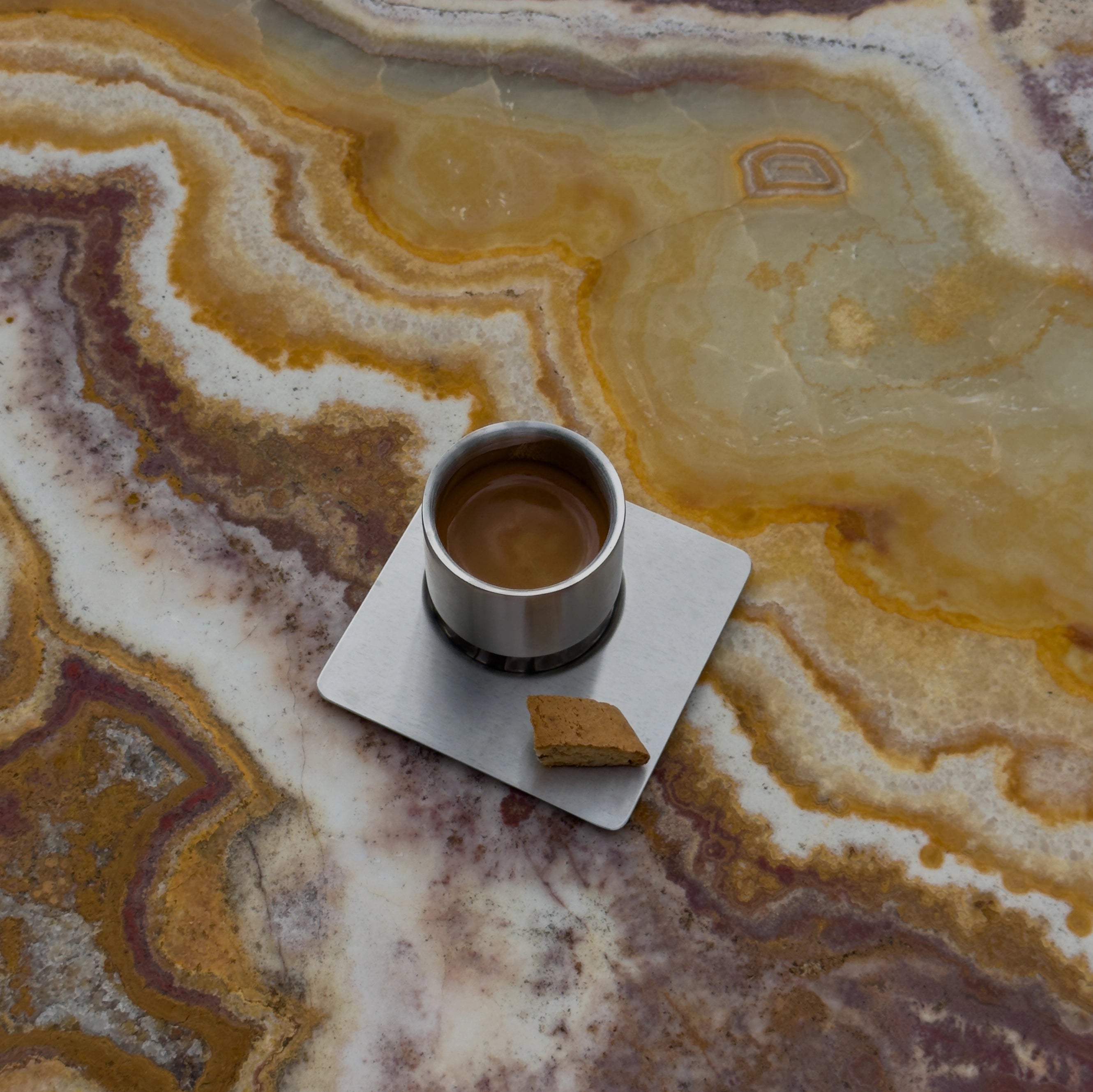 vita steel cups & saucer - minima ritual set