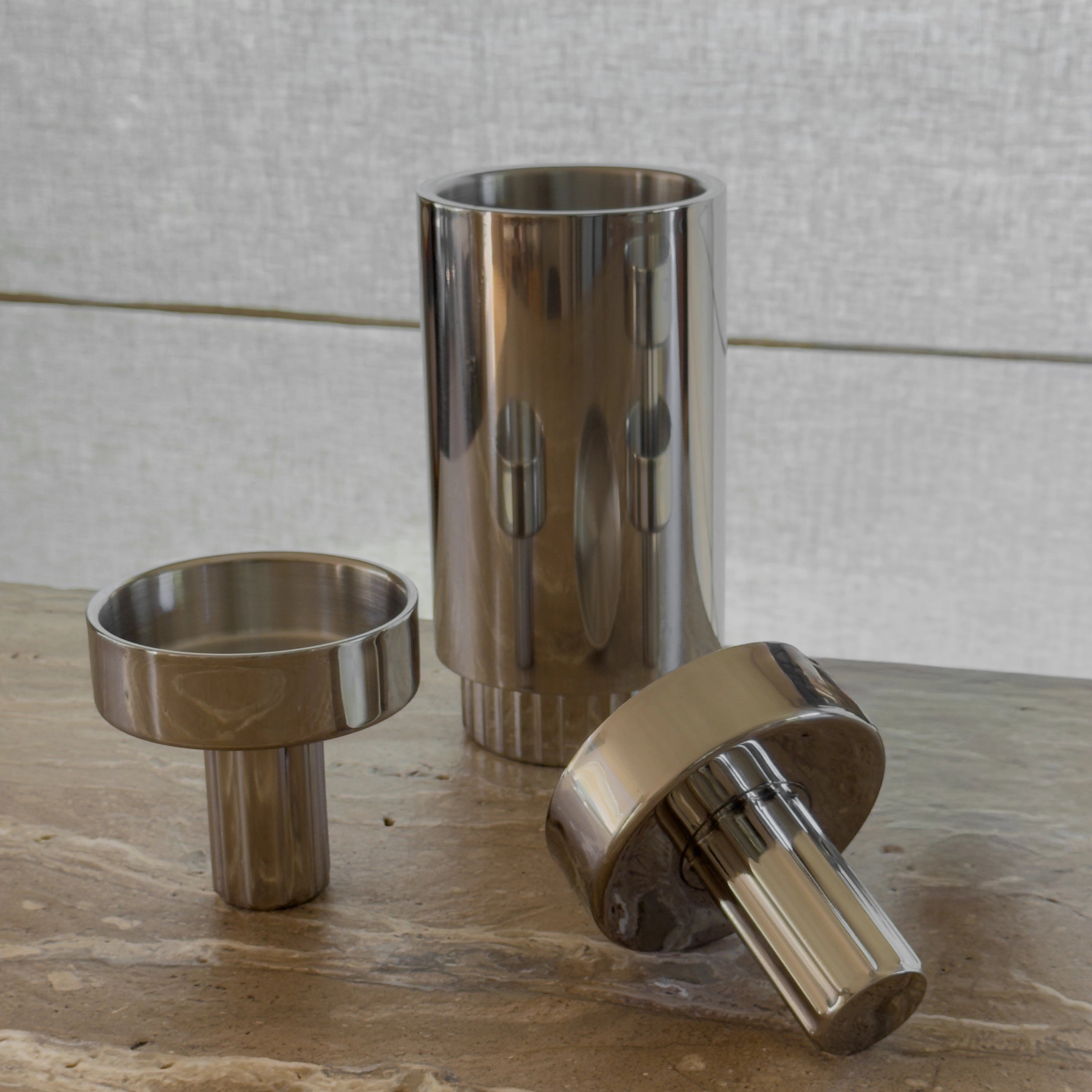 vita steel wine cooler & coupé - celebration set