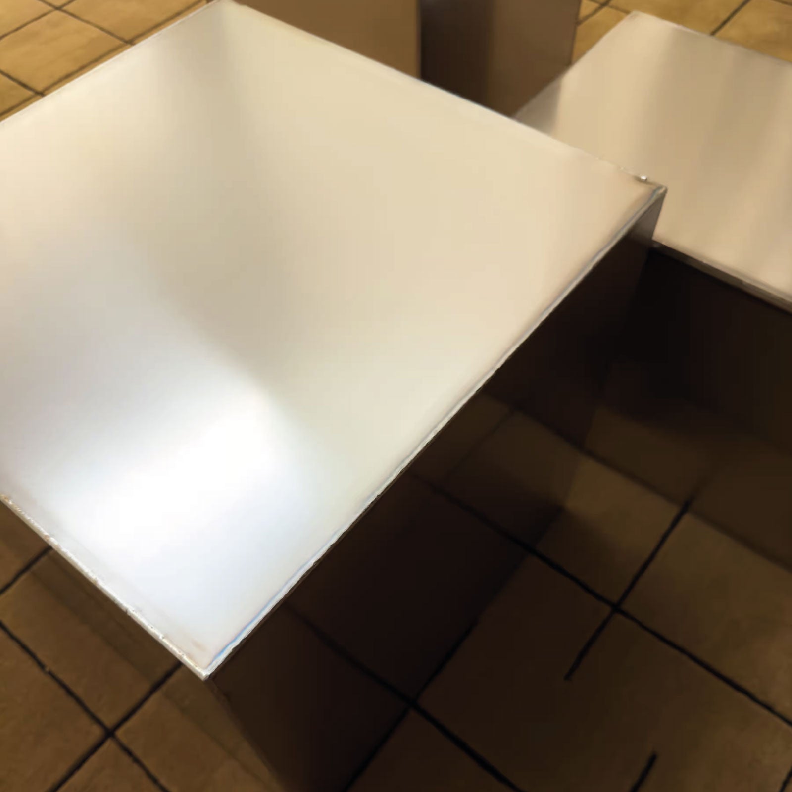 metropolis - stainless steel side table plinth
