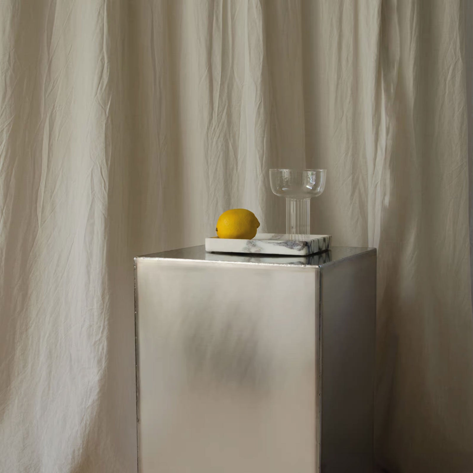 metropolis - stainless steel side table plinth