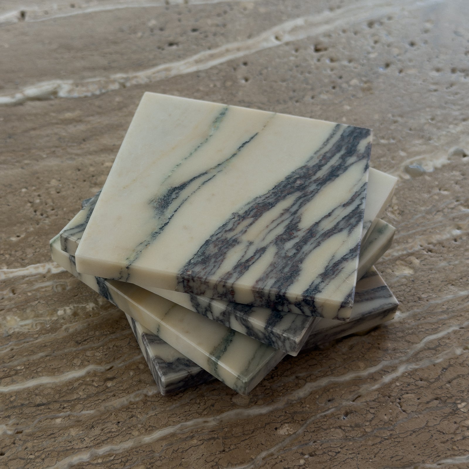 custos coaster - viola calacatta marble