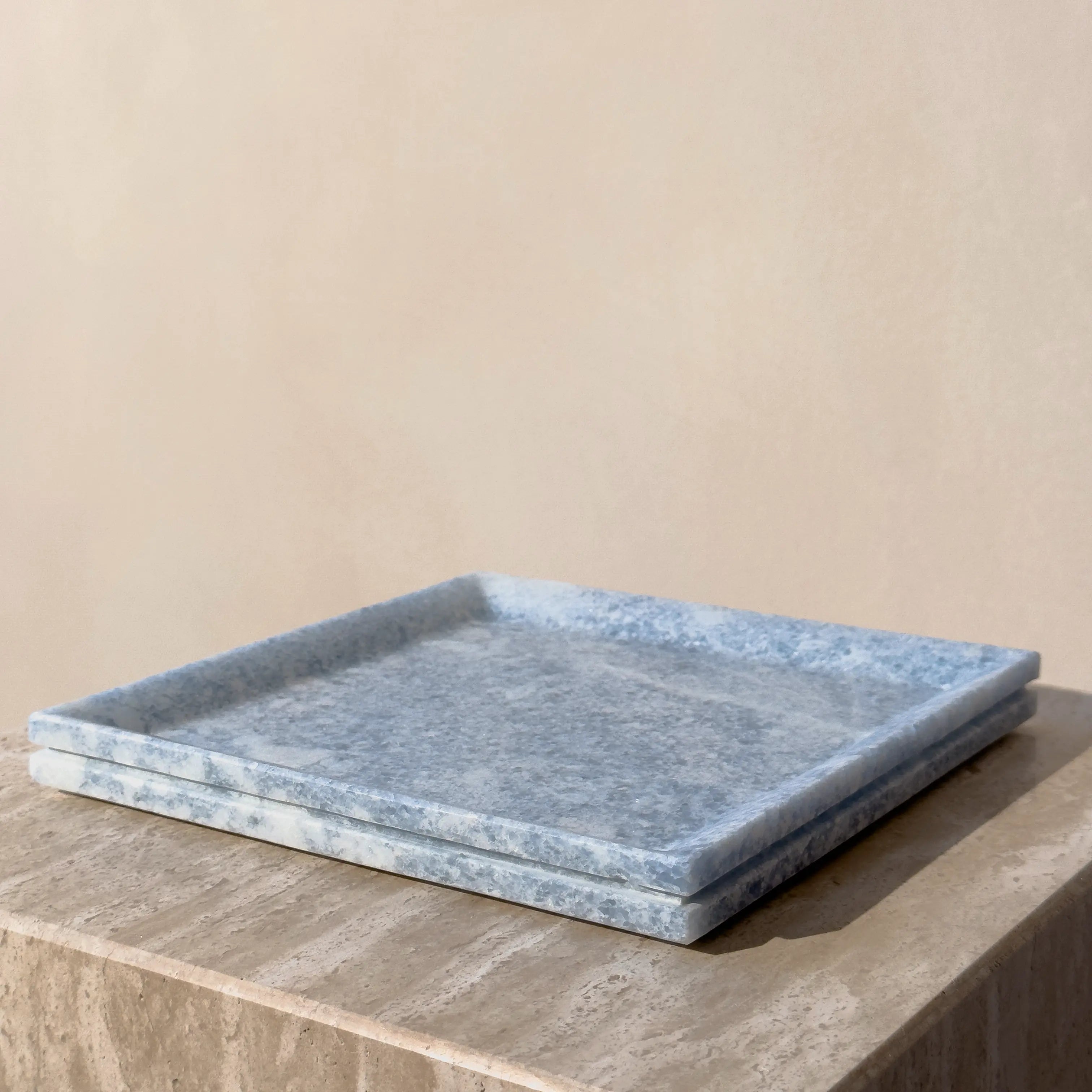 gloria tablett - blue crystal marmor
