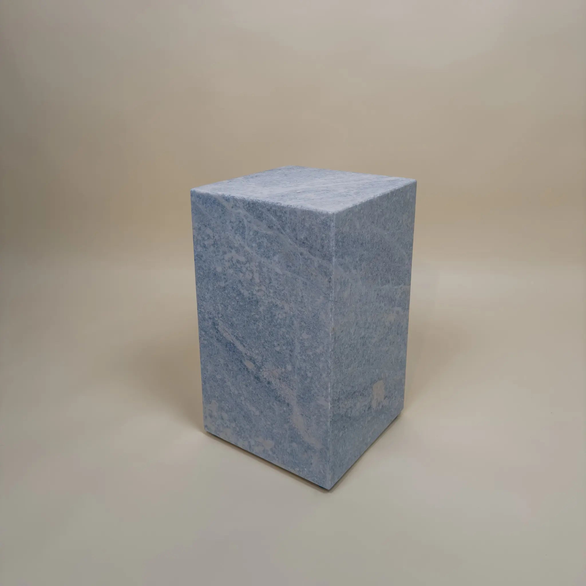 metropolis - blue crystal marble side table plinth