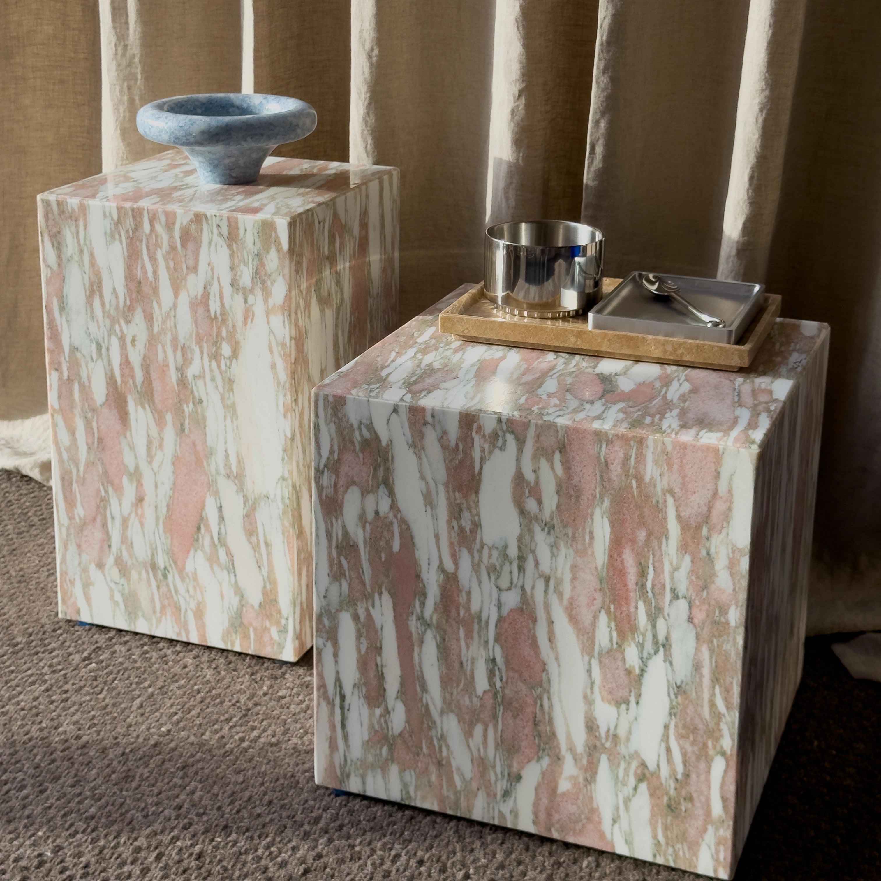 fontana bowl vase - blue crystal marmor