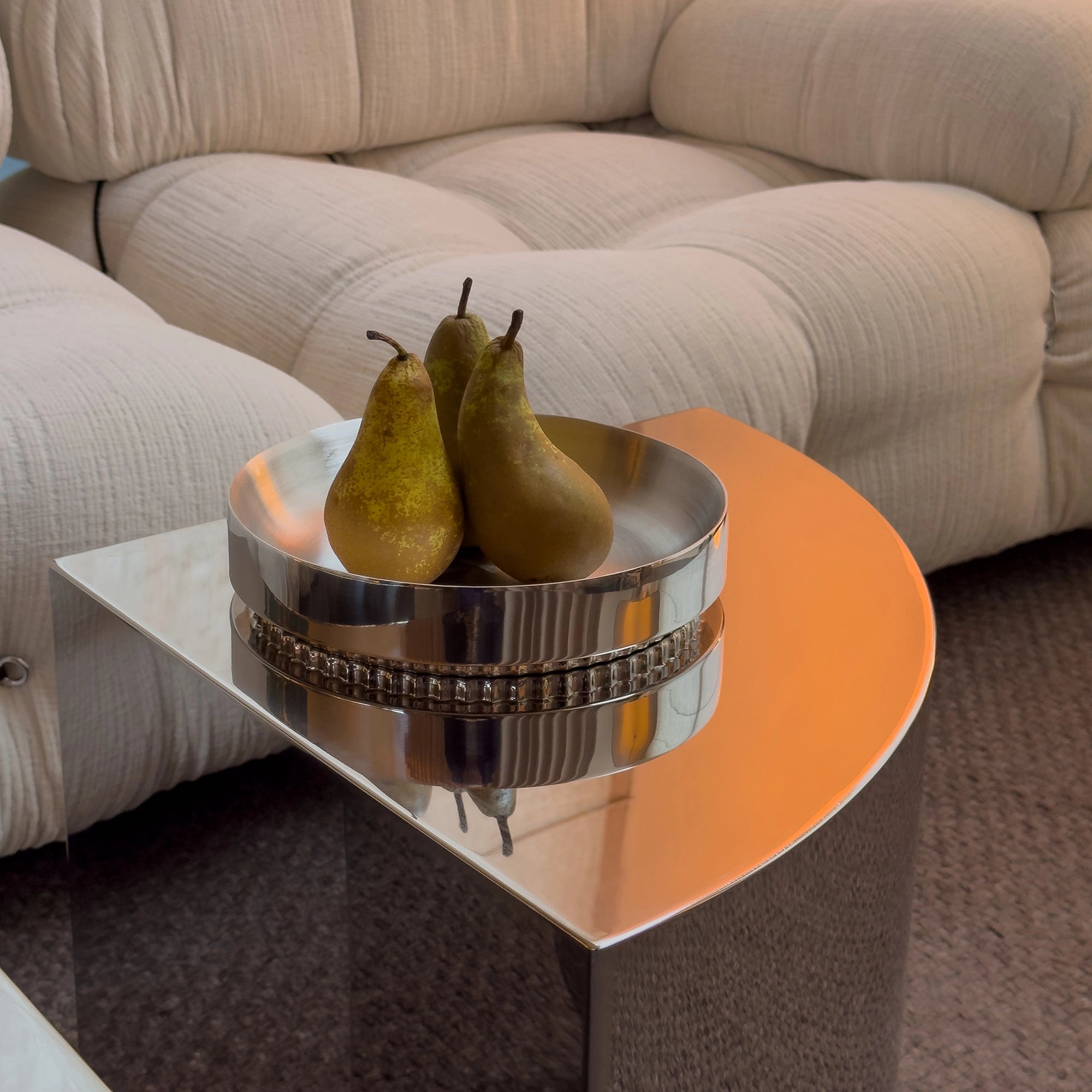 illusio - stainless steel side table