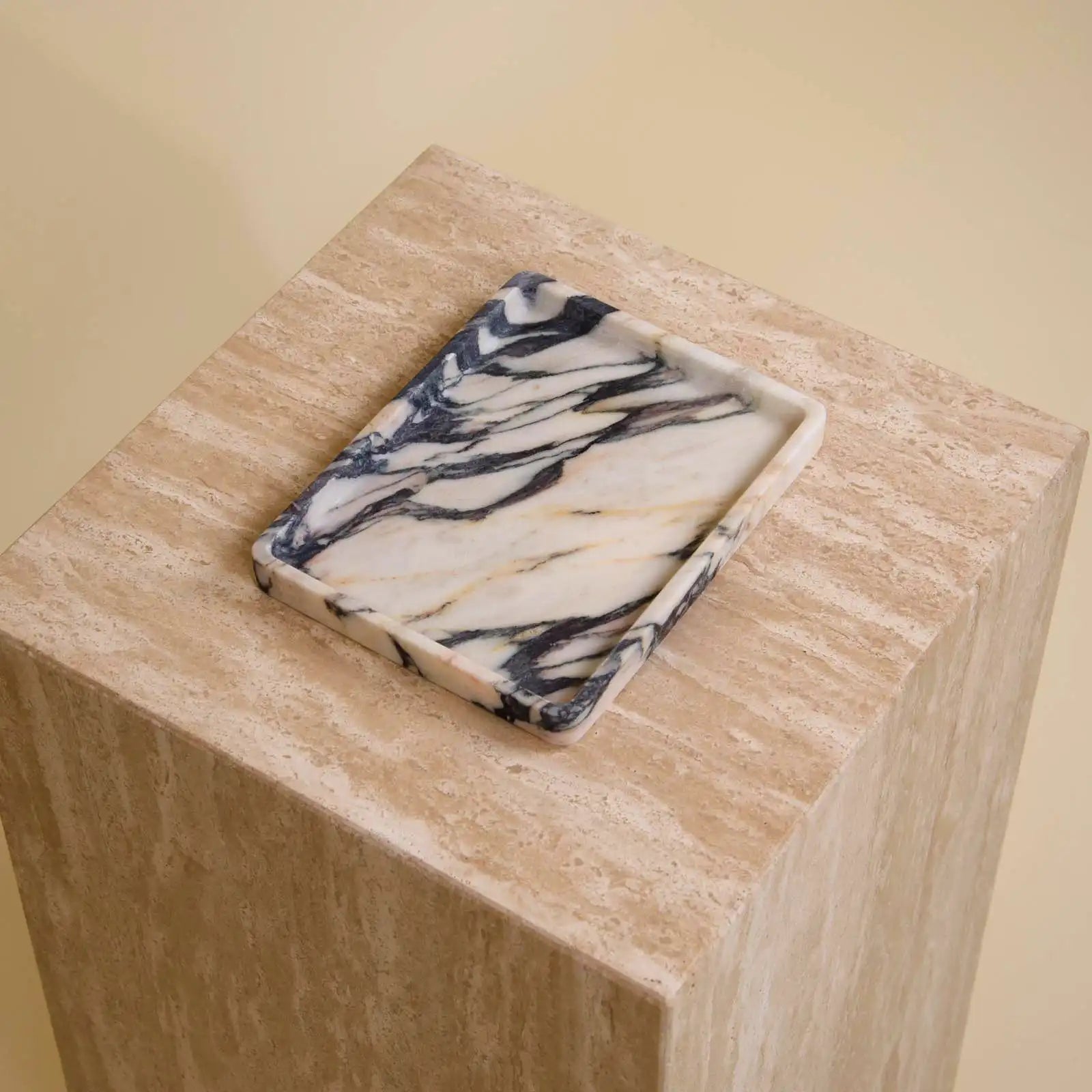 initium tray small - viola calacatta marble