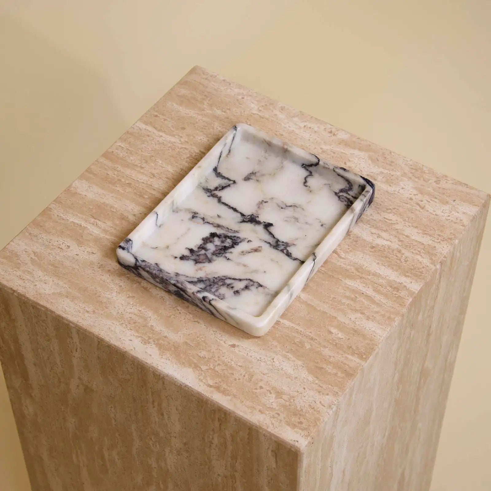 initium tray small - viola calacatta marble