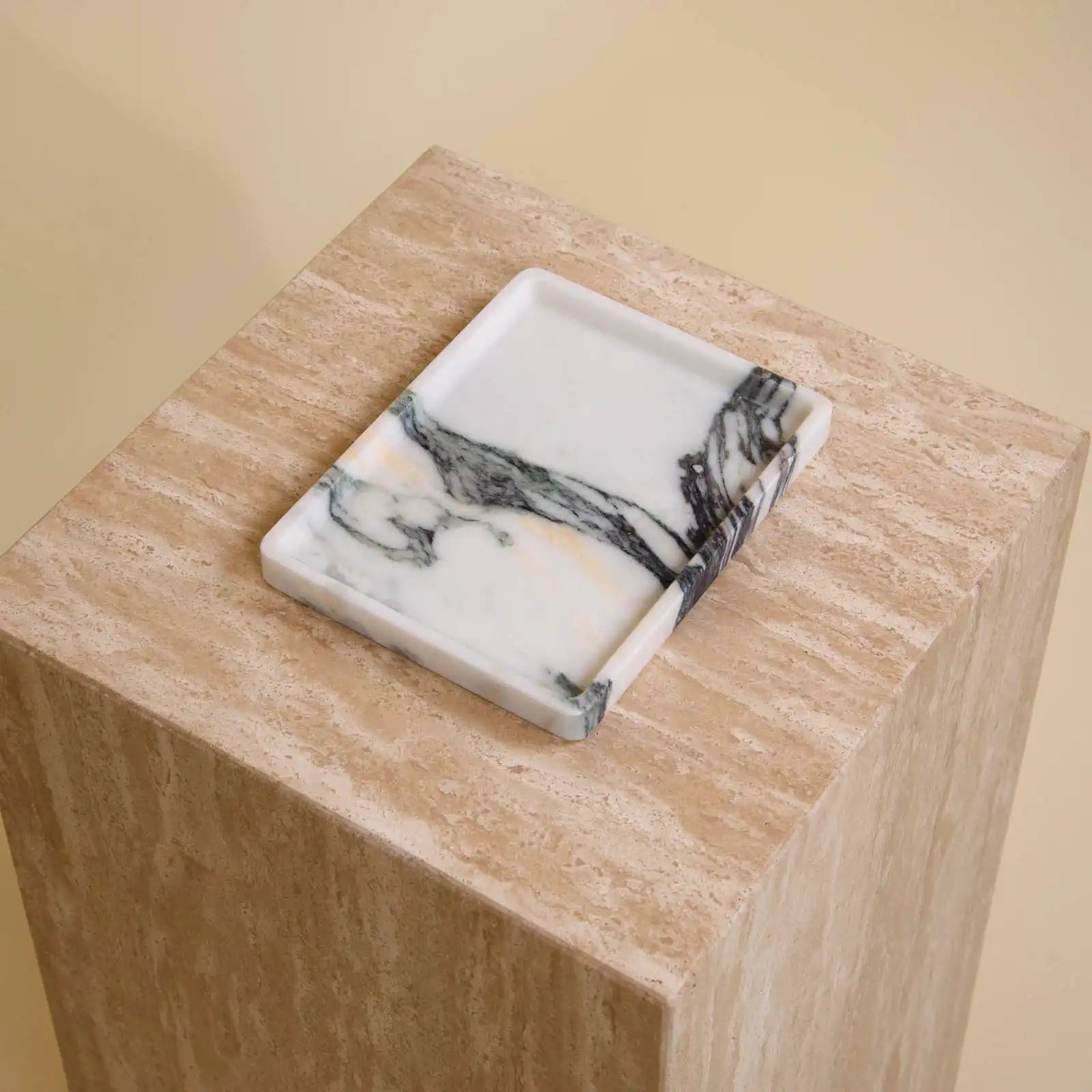 initium tray small - viola calacatta marble