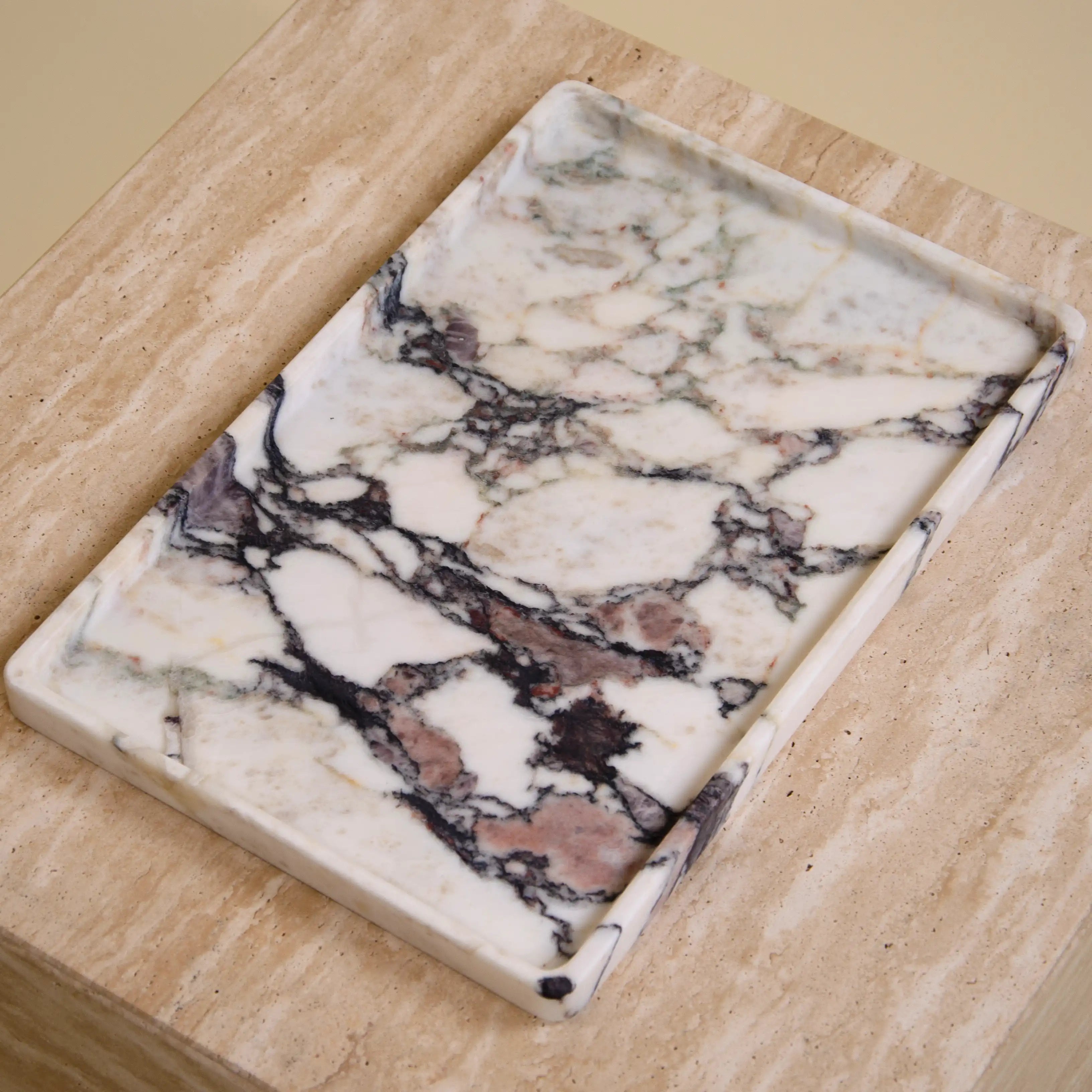 initium tray large - viola calacatta marble