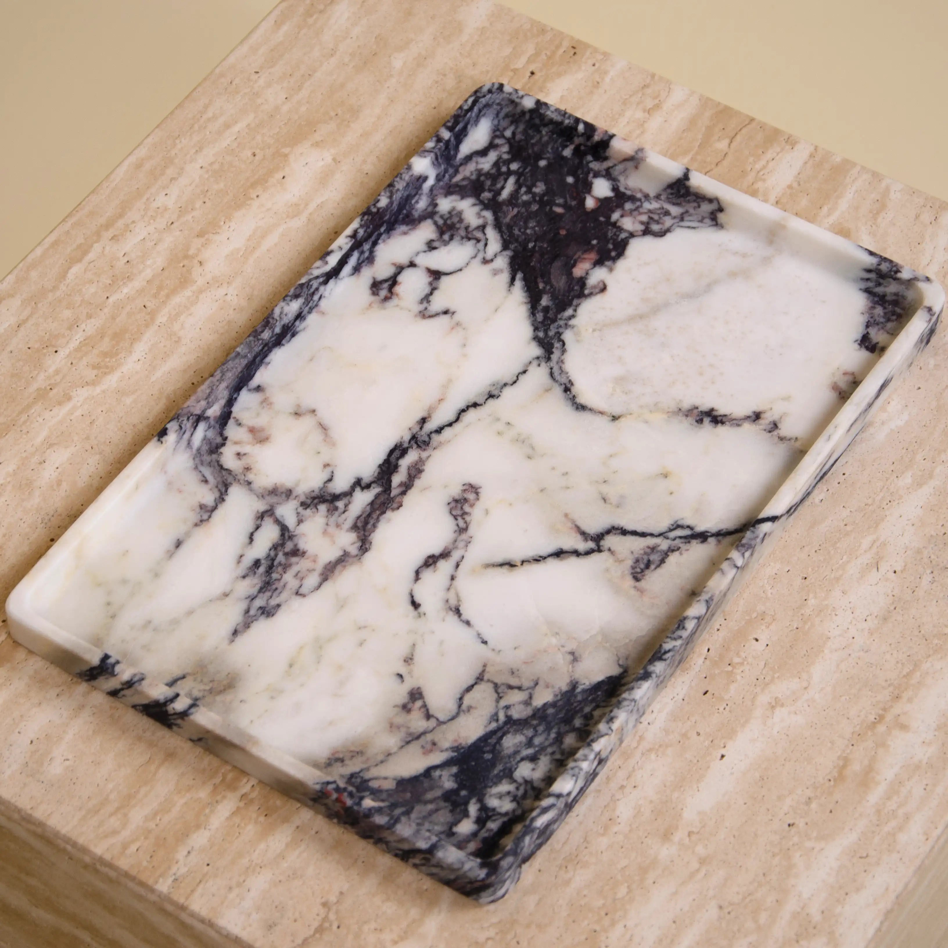 initium tray large - viola calacatta marble