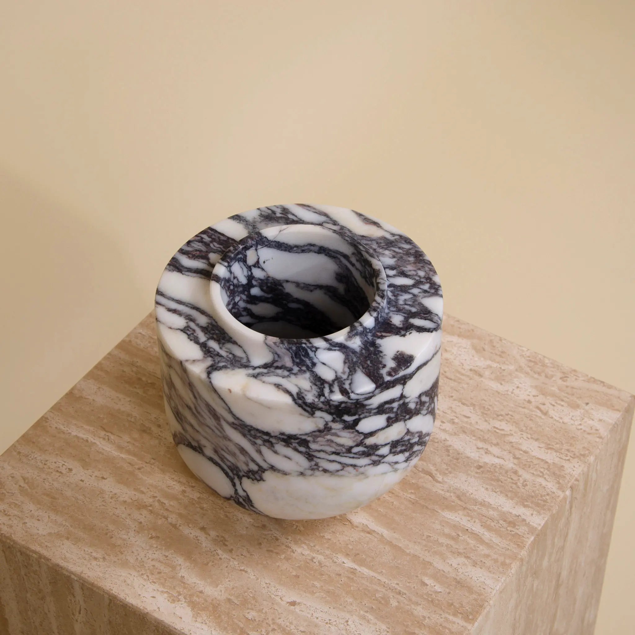 cupola vase - viola calacatta marble