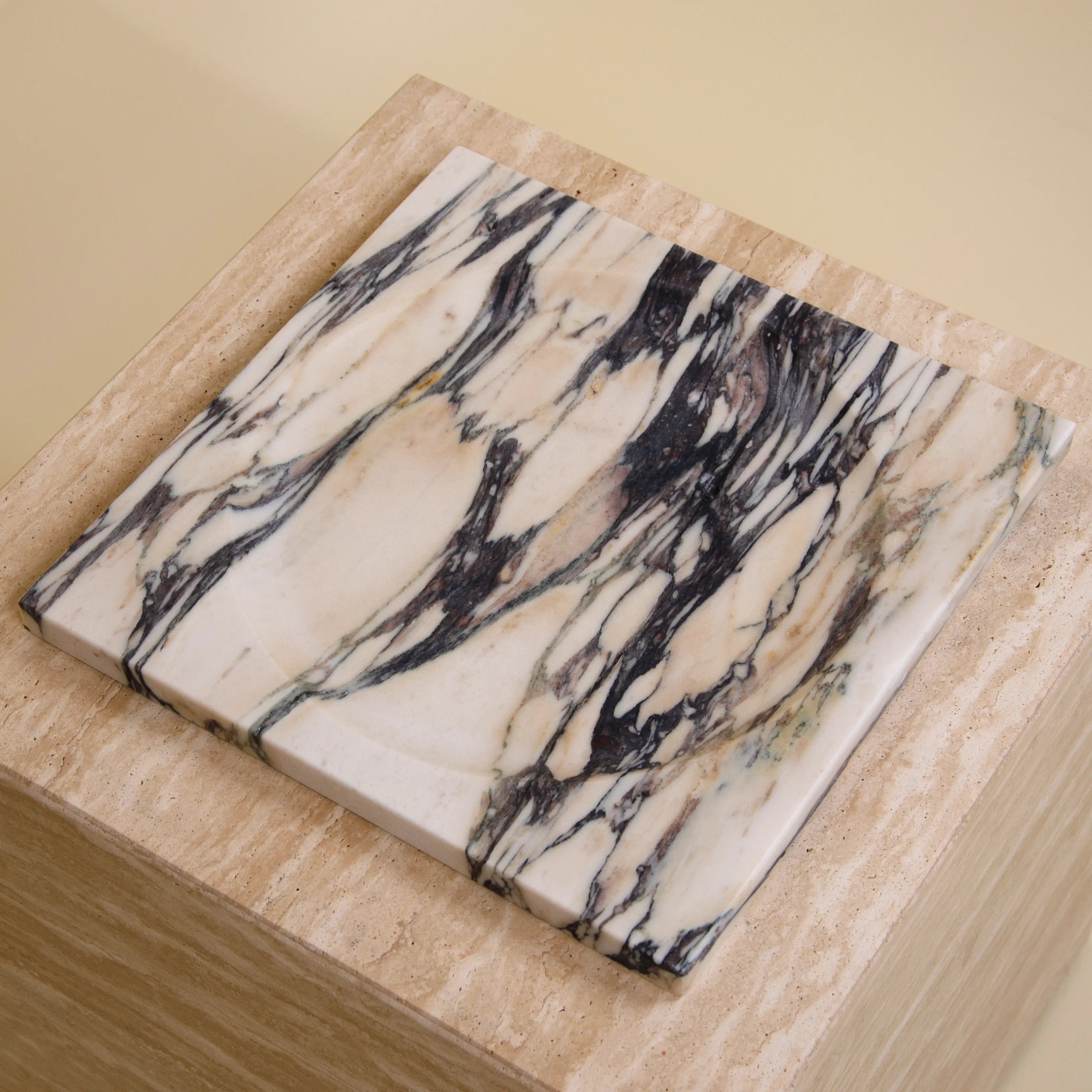 atrium center piece - viola calacatta marble