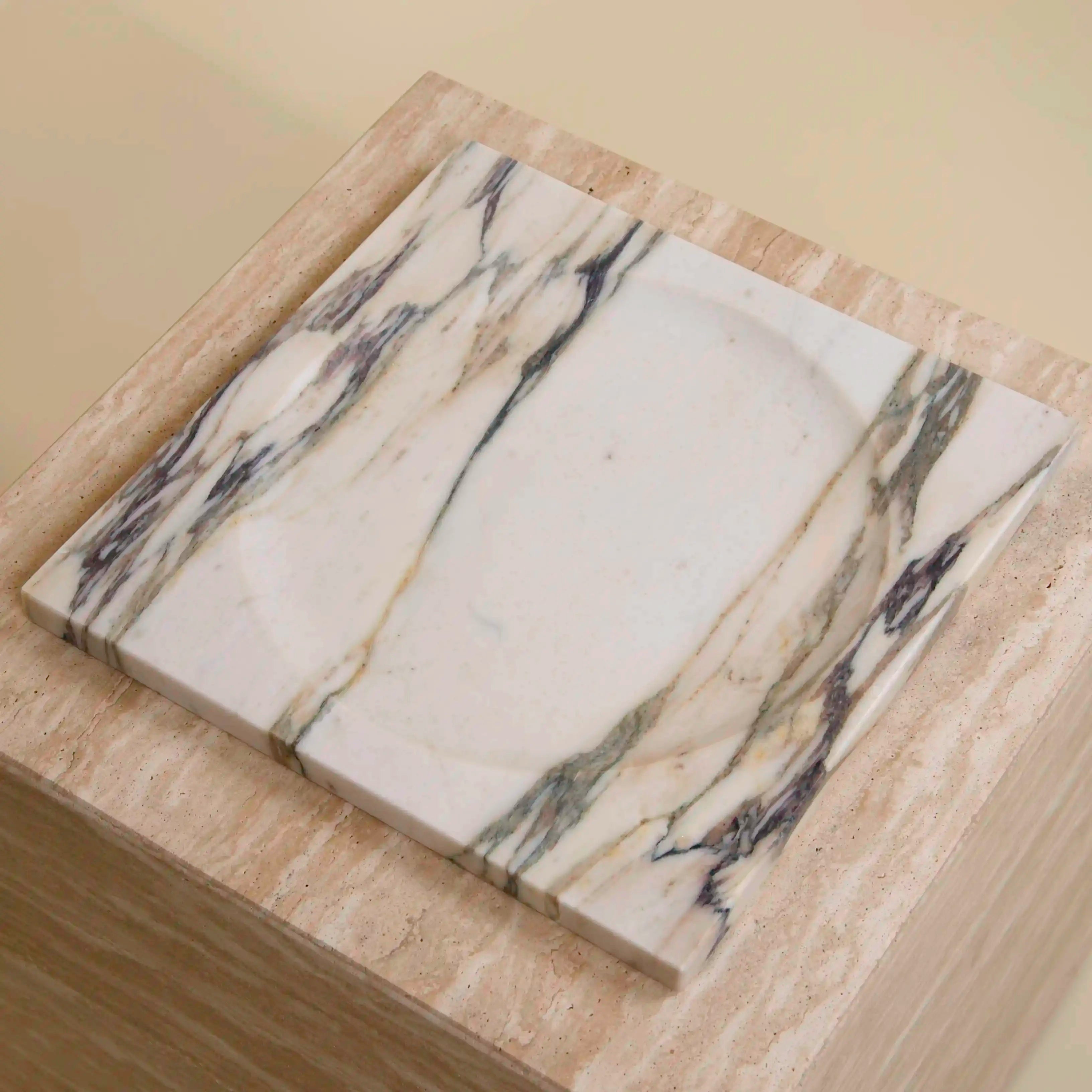 atrium center piece - viola calacatta marble