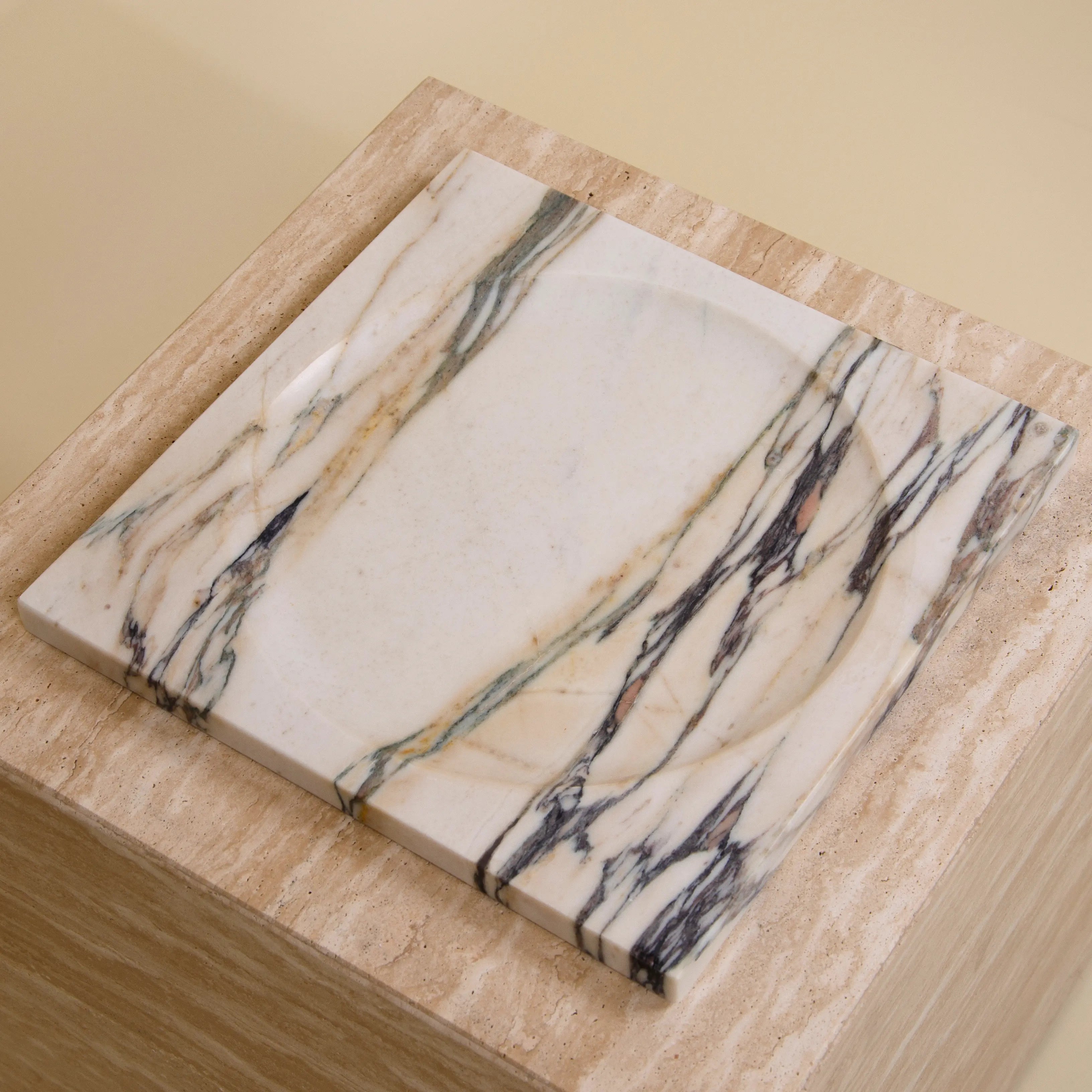 atrium center piece - viola calacatta marble