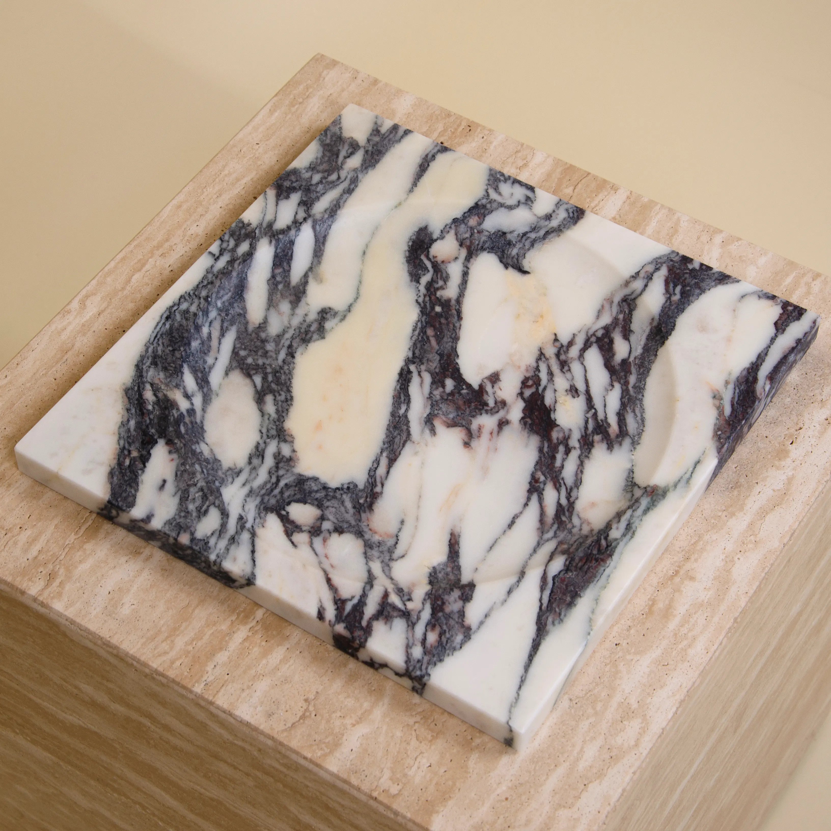 atrium center piece - viola calacatta marble