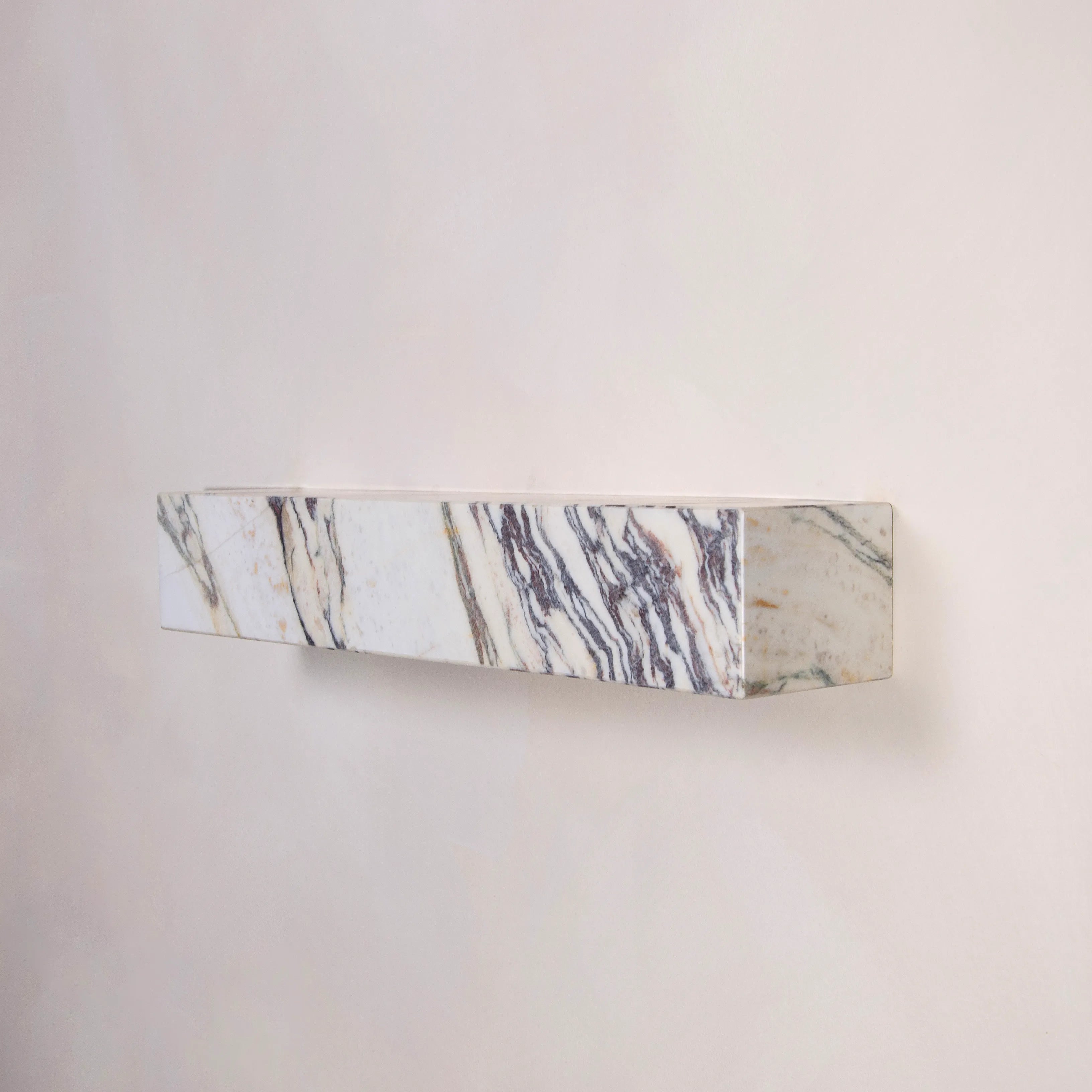 metropolis - viola calacatta marble wall shelf