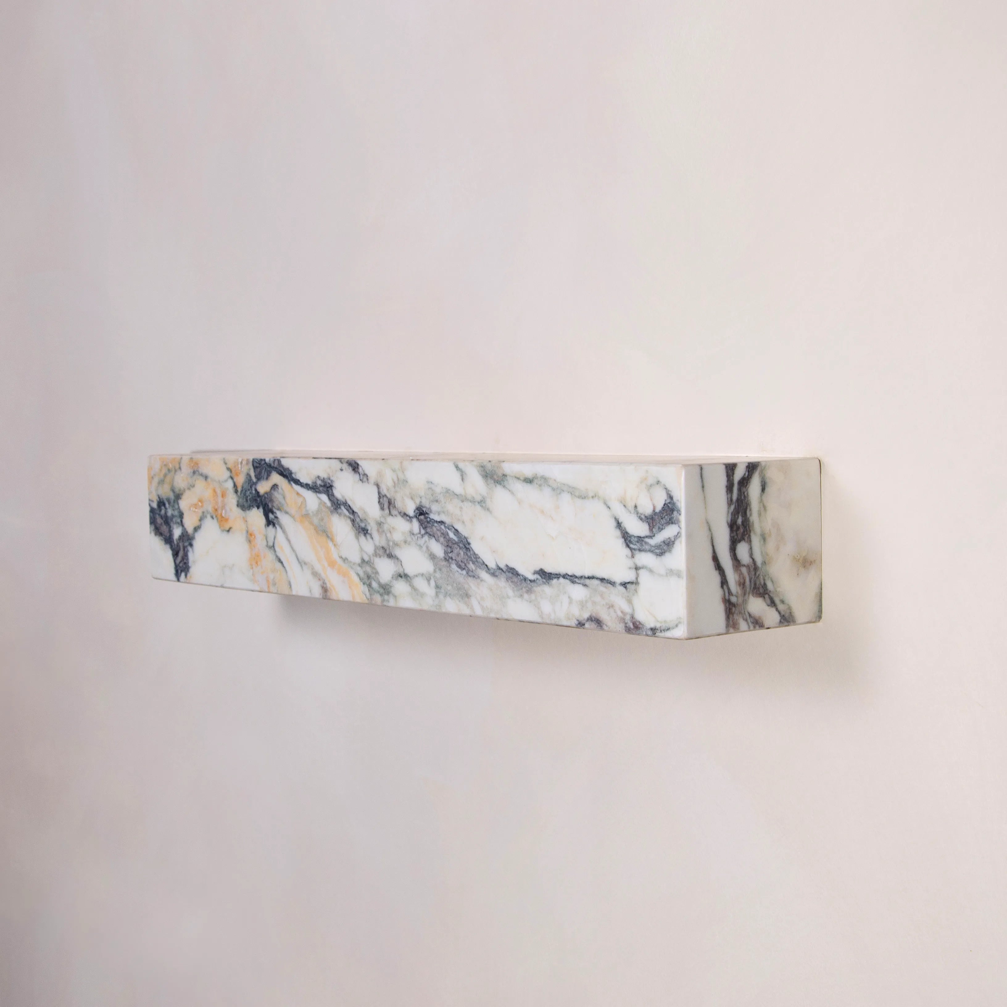 metropolis - viola calacatta marble wall shelf