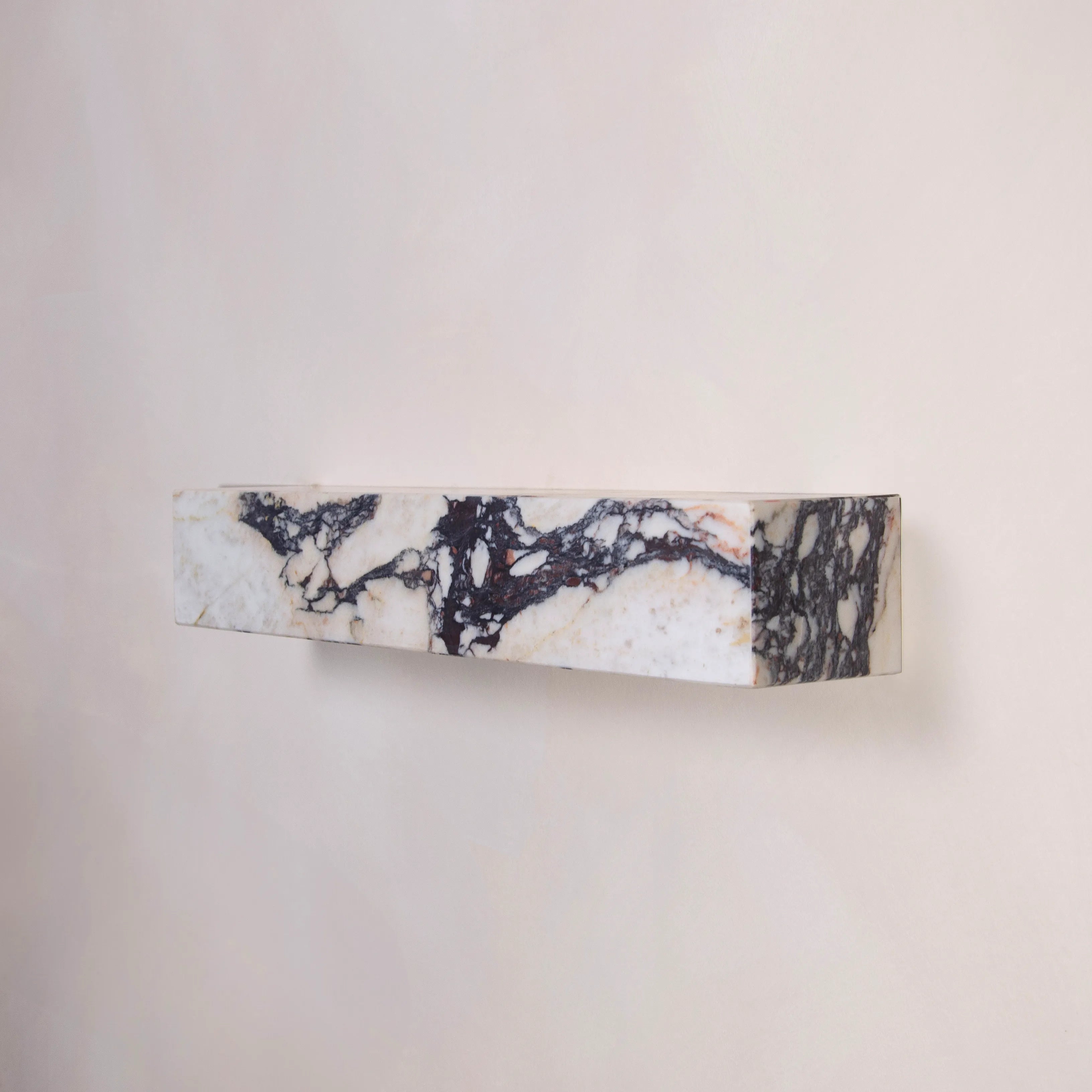 metropolis - viola calacatta marble wall shelf