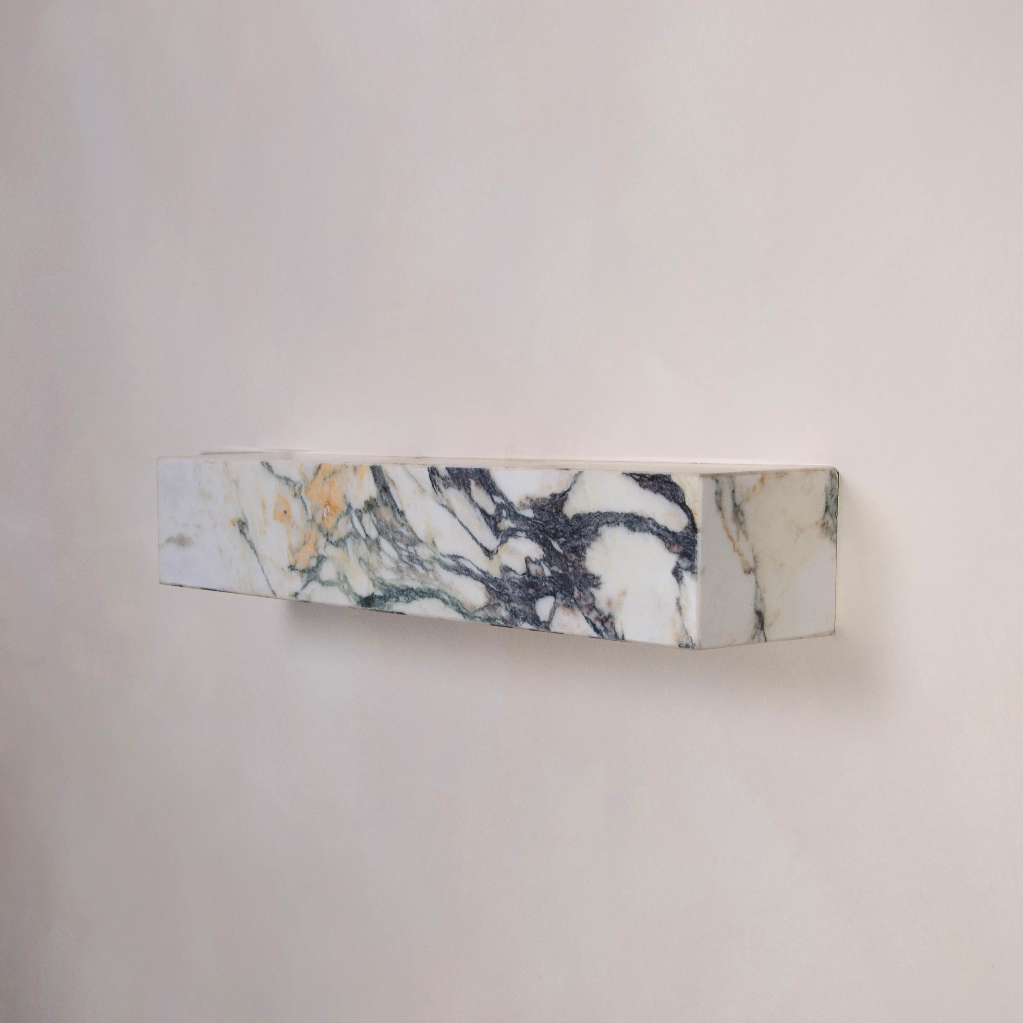 metropolis - viola calacatta marble wall shelf