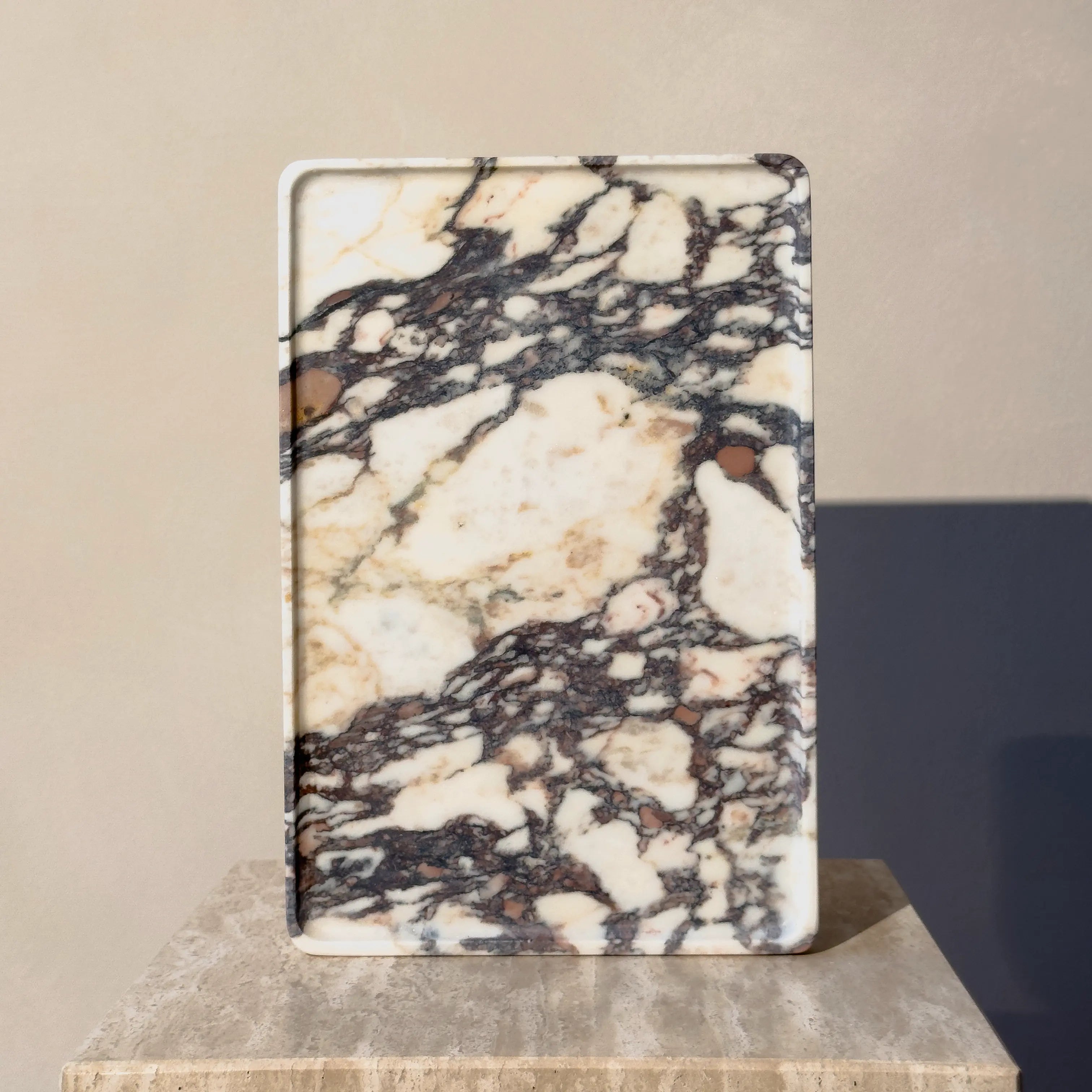 initium tray large - viola calacatta marble