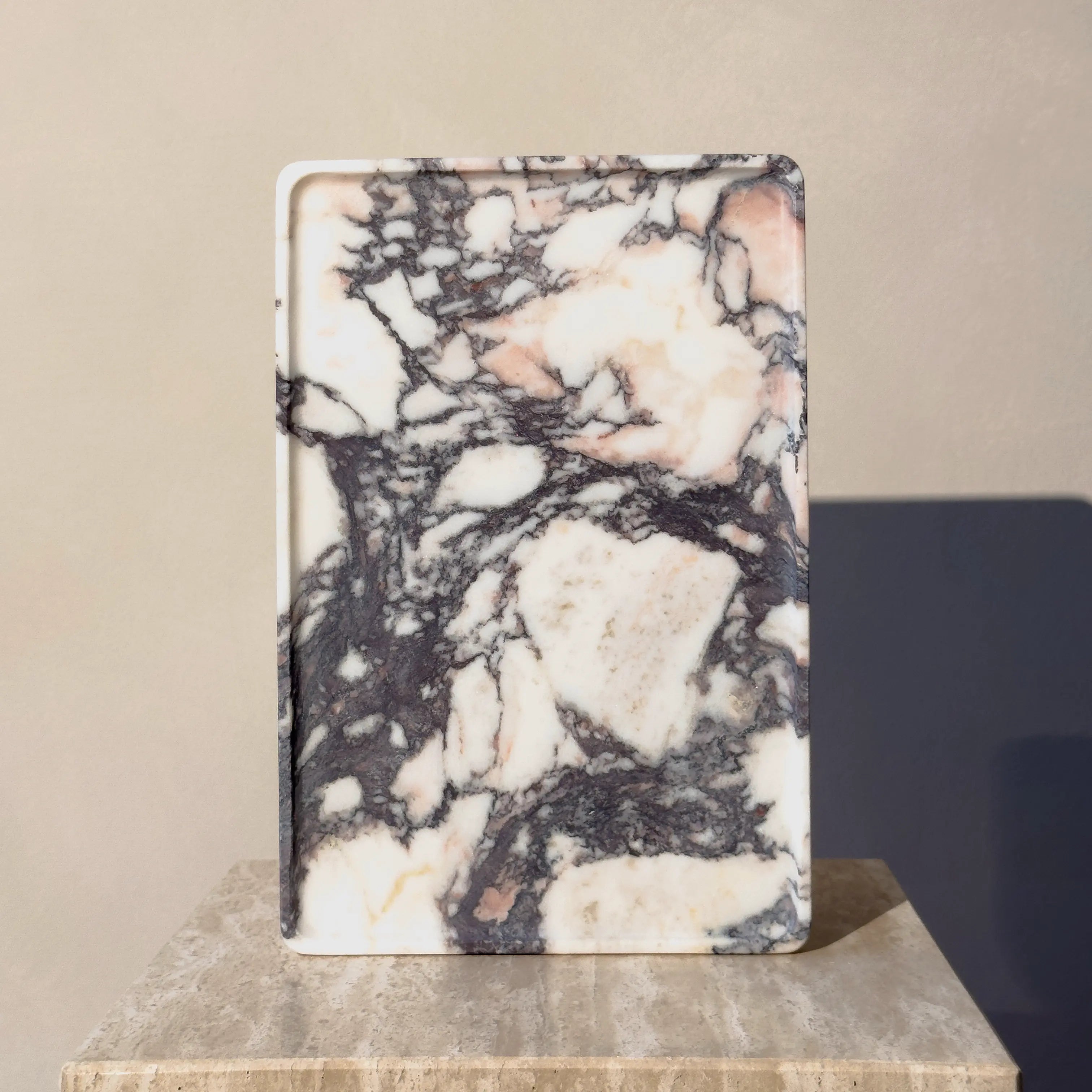 initium tray large - viola calacatta marble