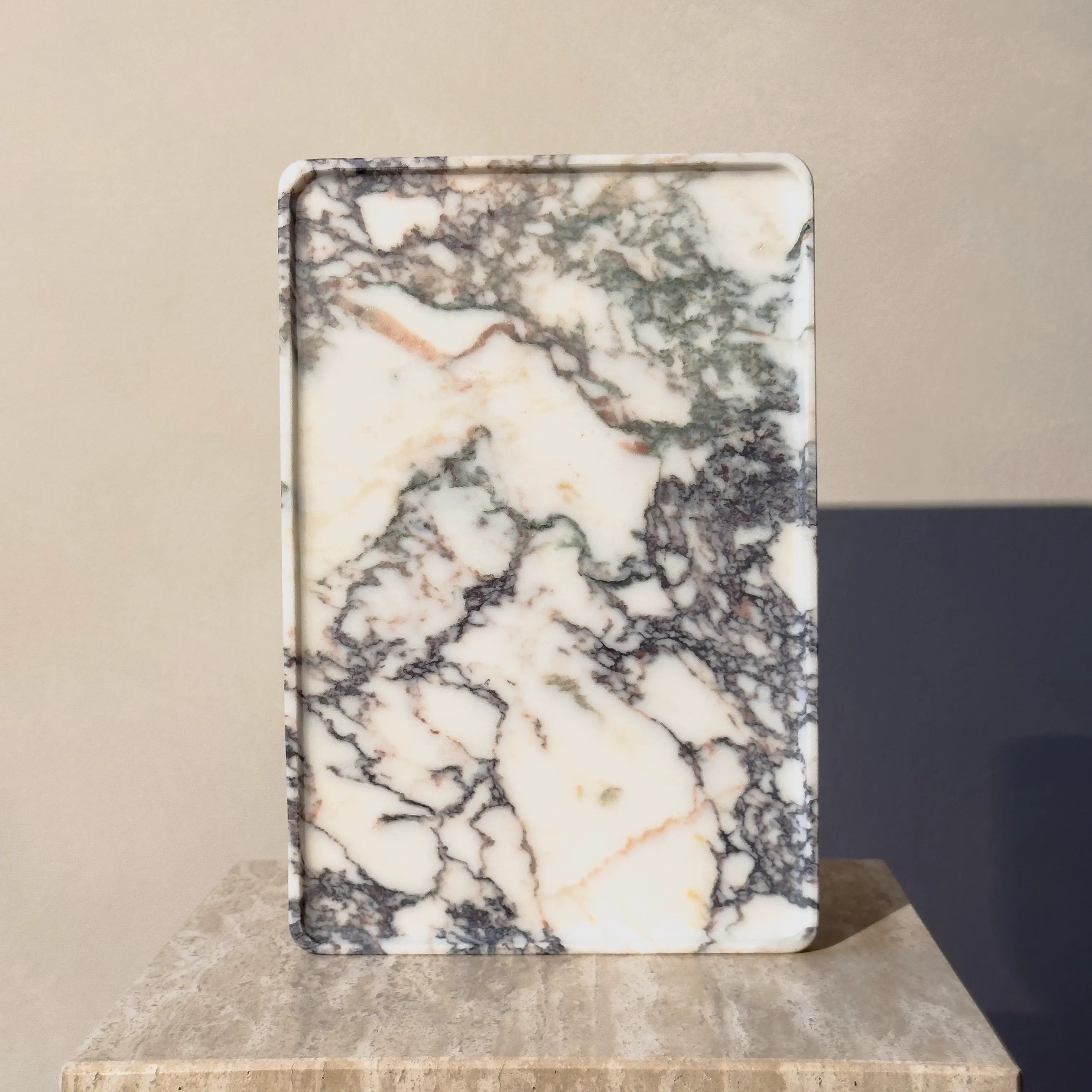 initium tray large - viola calacatta marble