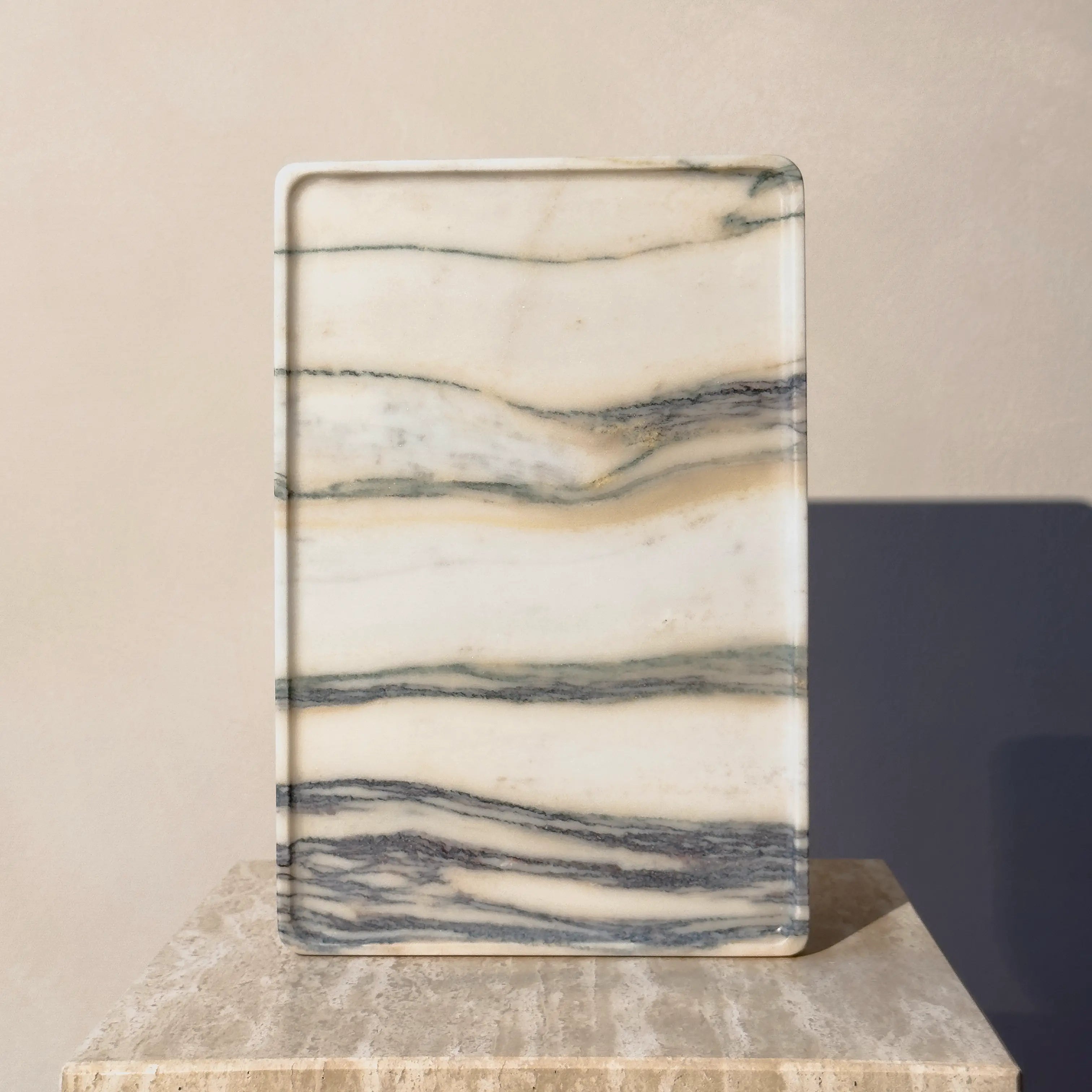 initium tray large - viola calacatta marble