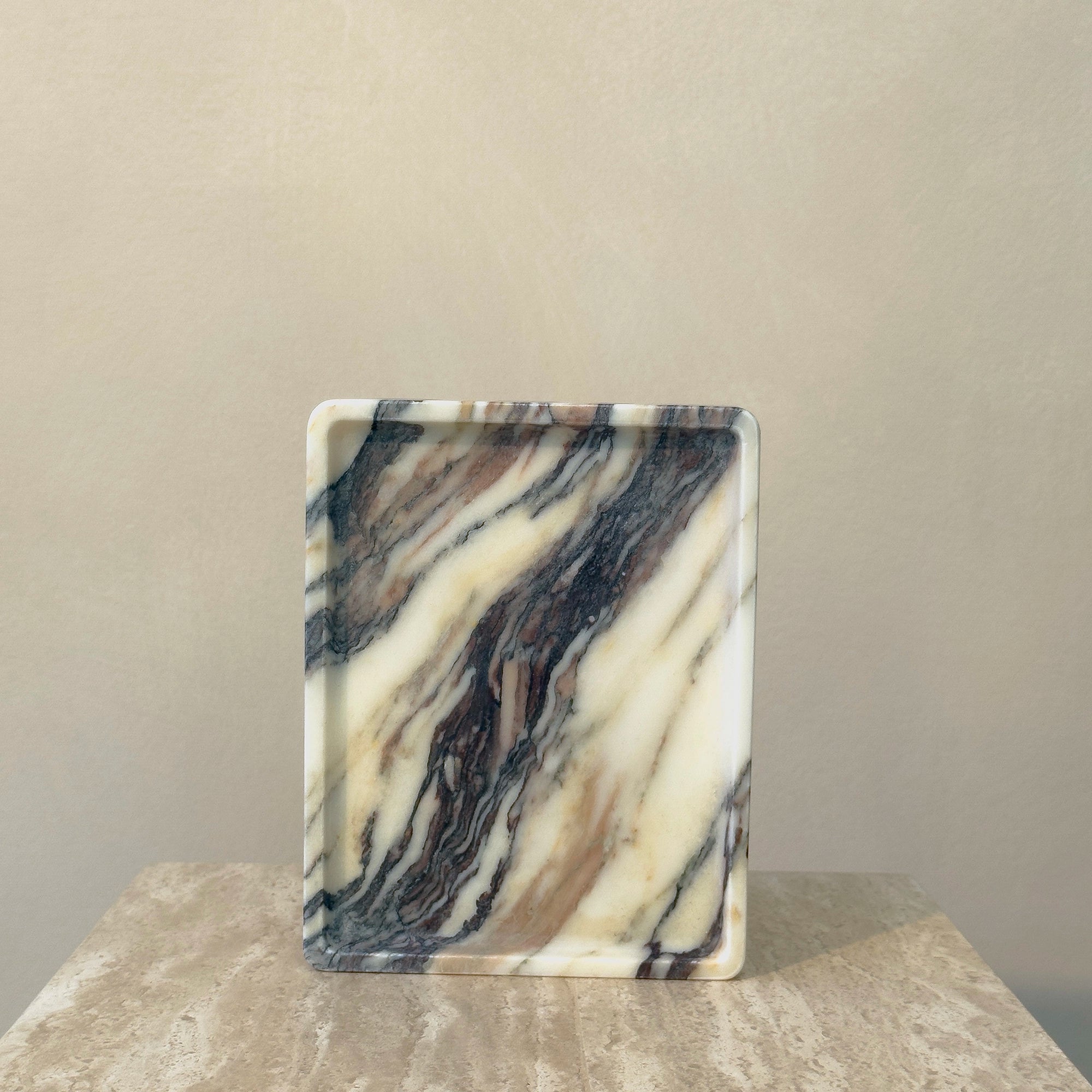 initium tray small - viola calacatta marble