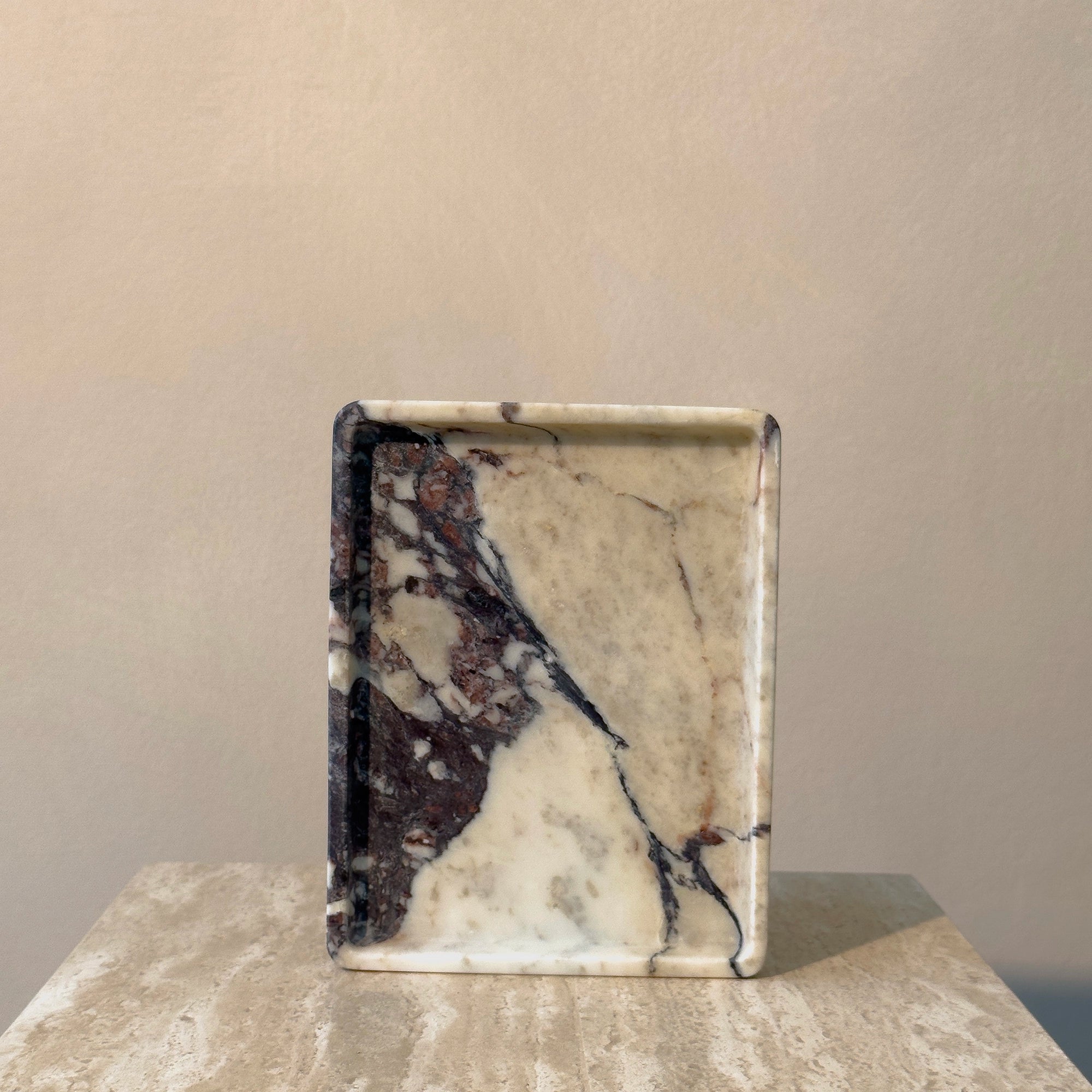 initium tray small - viola calacatta marble