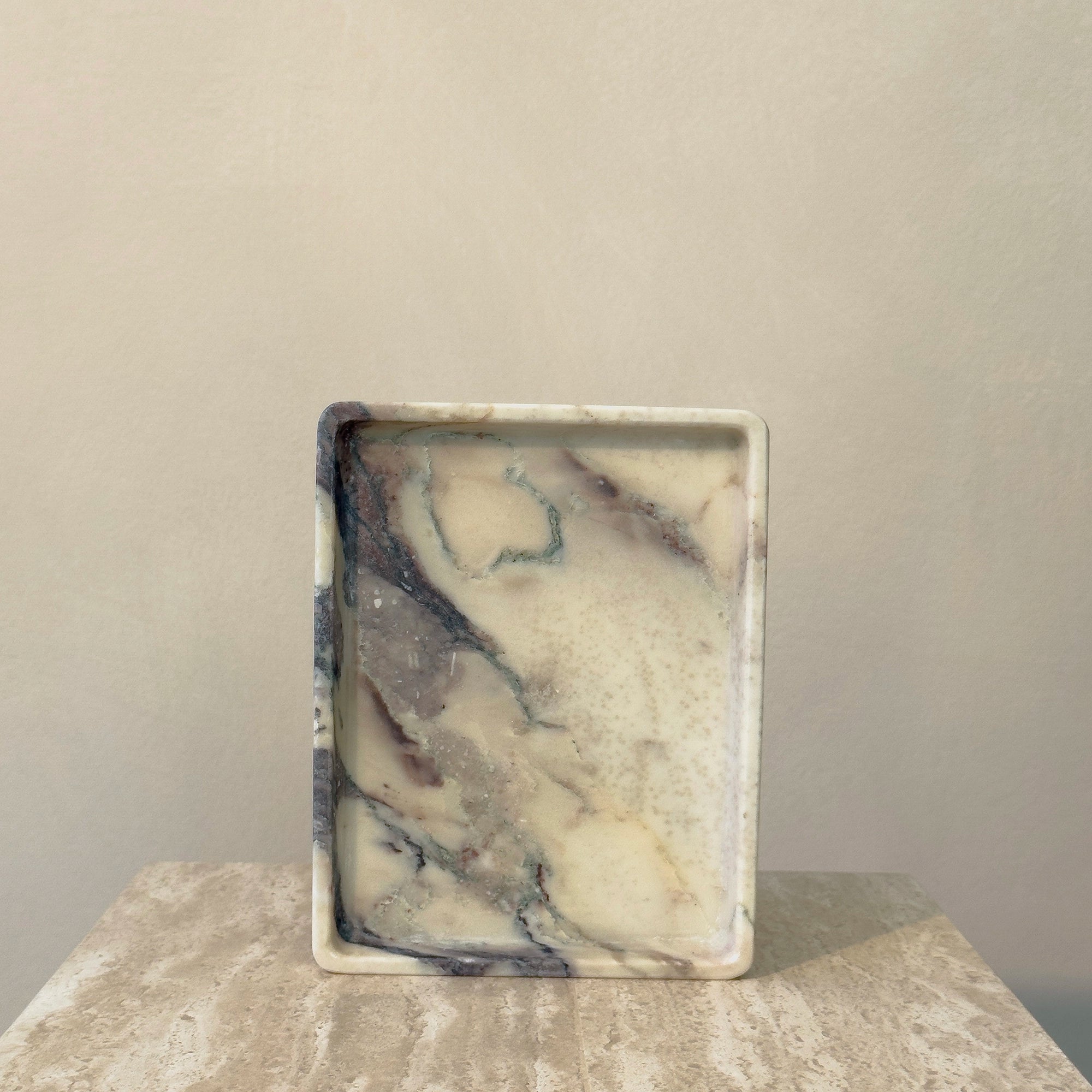 initium tray small - viola calacatta marble