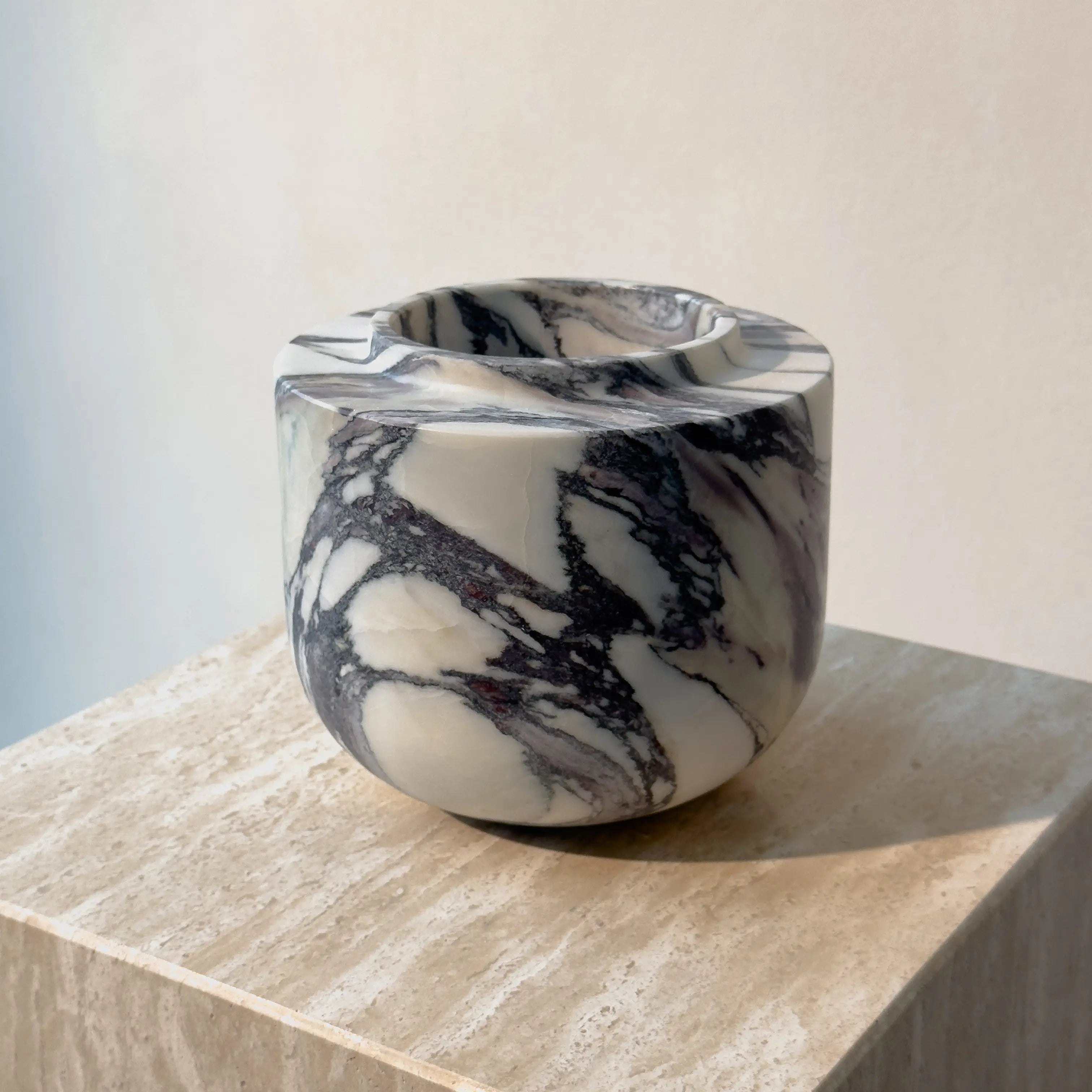 cupola vase - viola calacatta marble