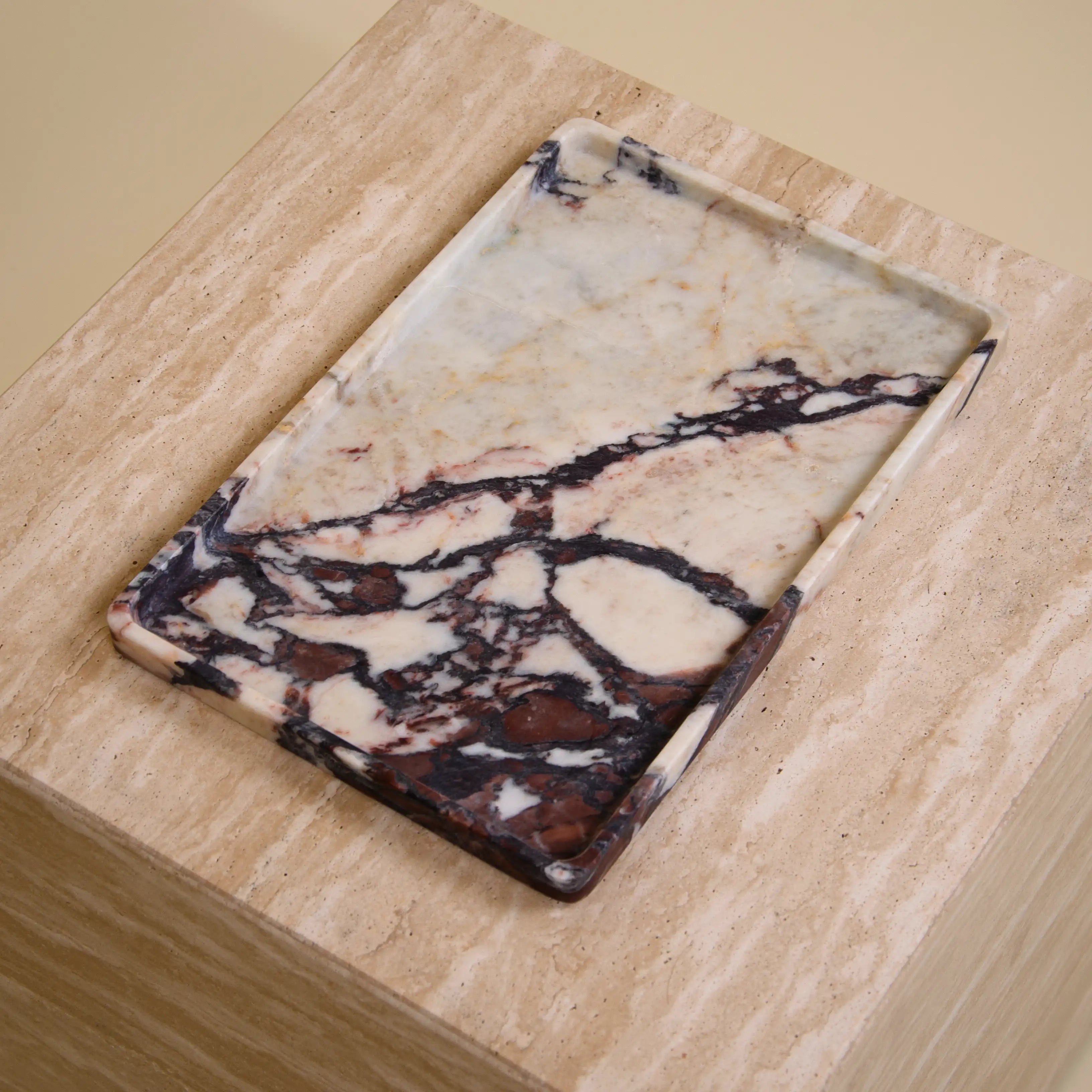 initium tray large - viola calacatta marble