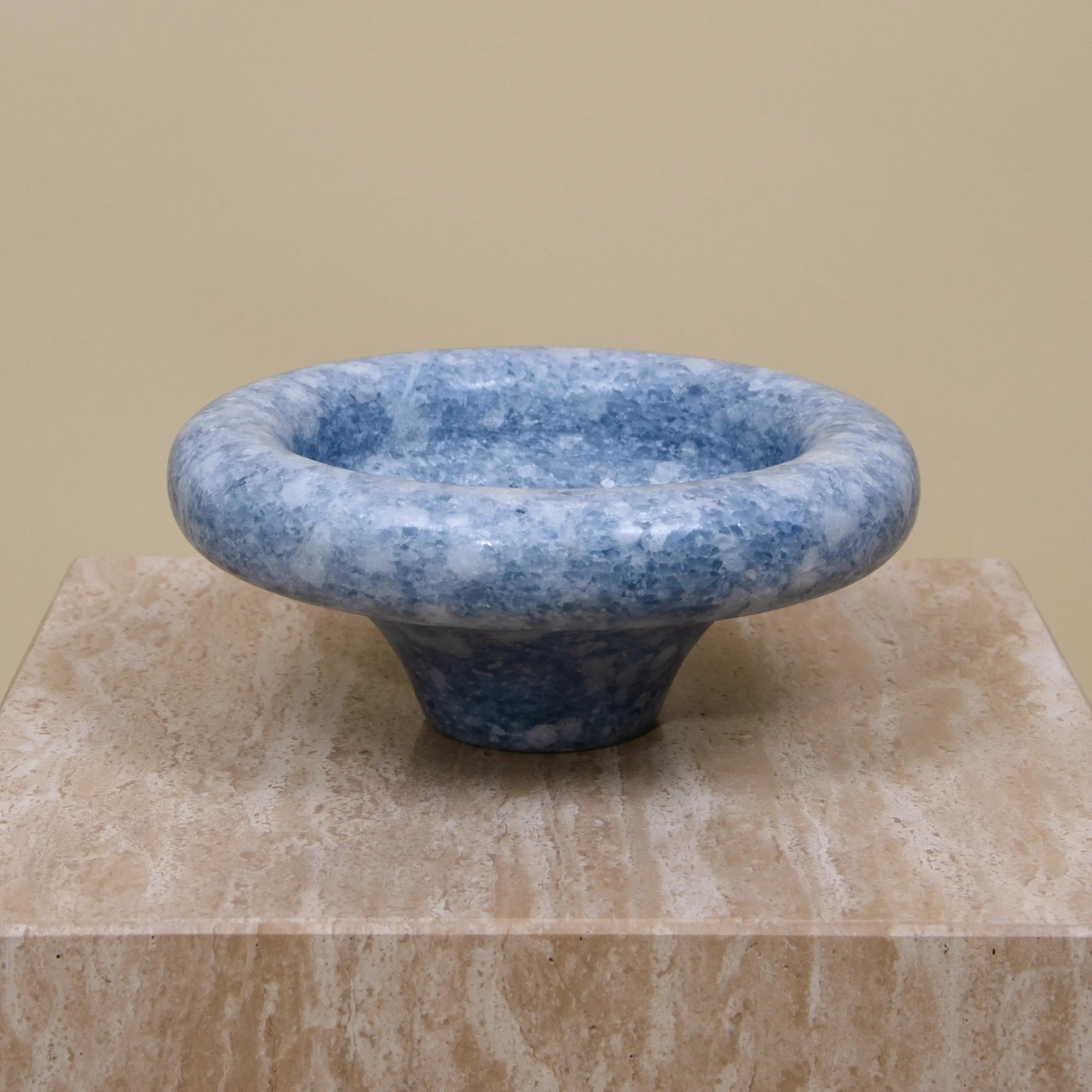 fontana bowl vase - blue crystal marble