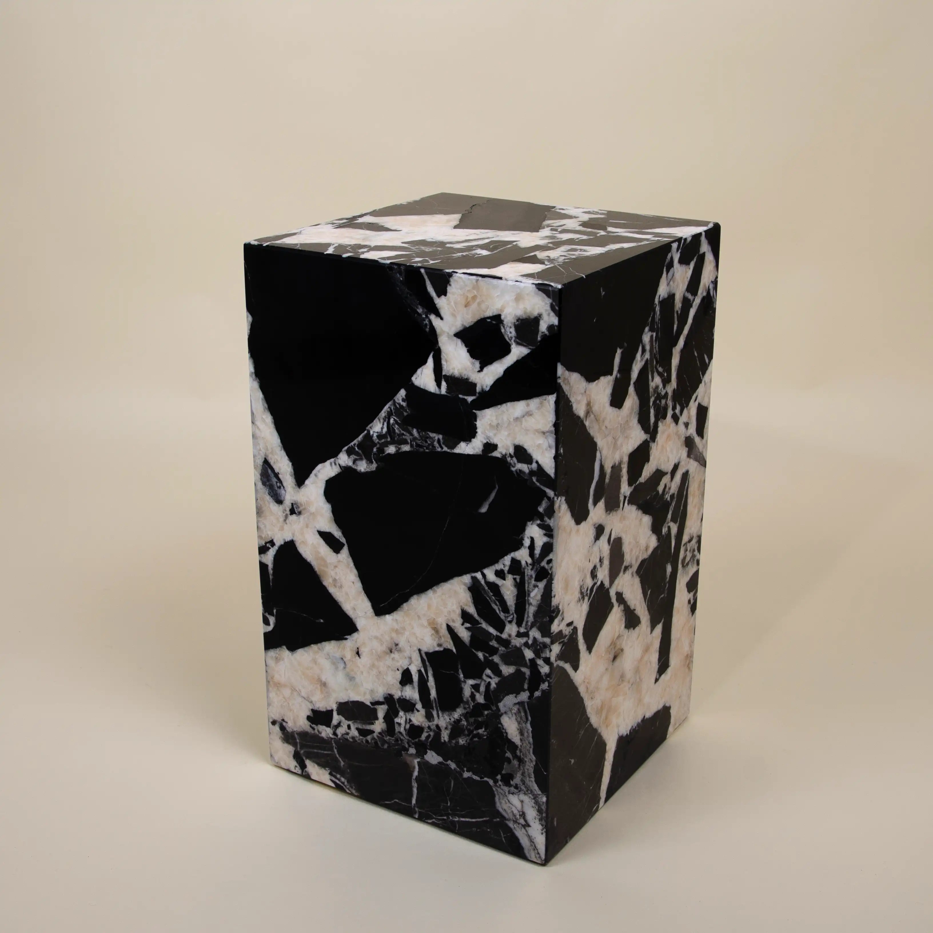 metropolis - grand antique marble side table plinth