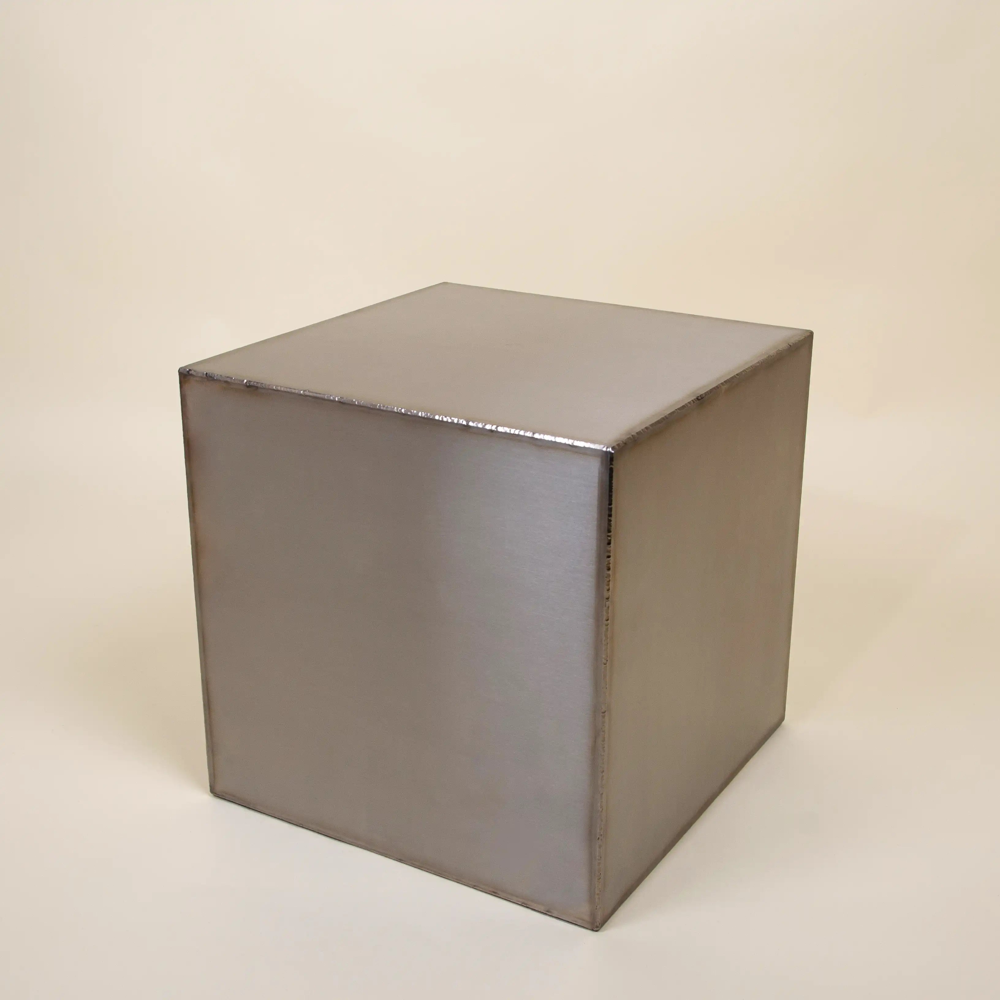 metropolis - stainless steel side table cube