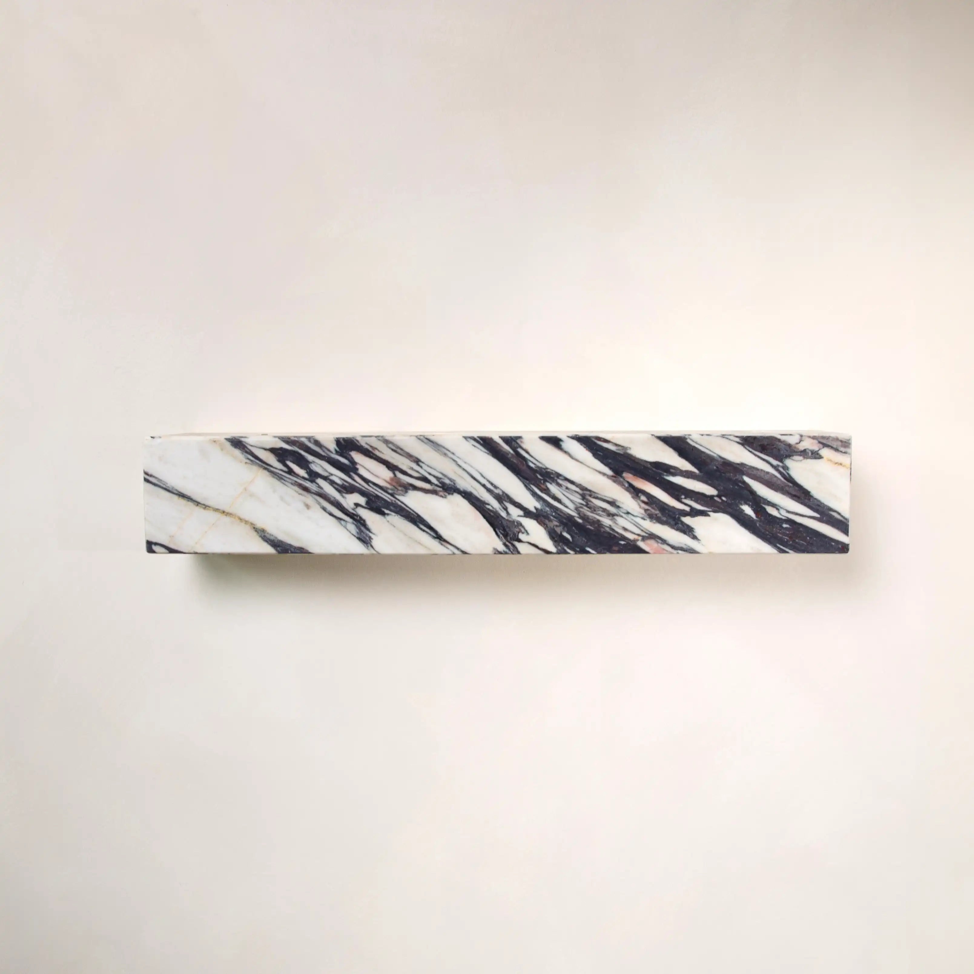 metropolis - viola calacatta marble wall shelf