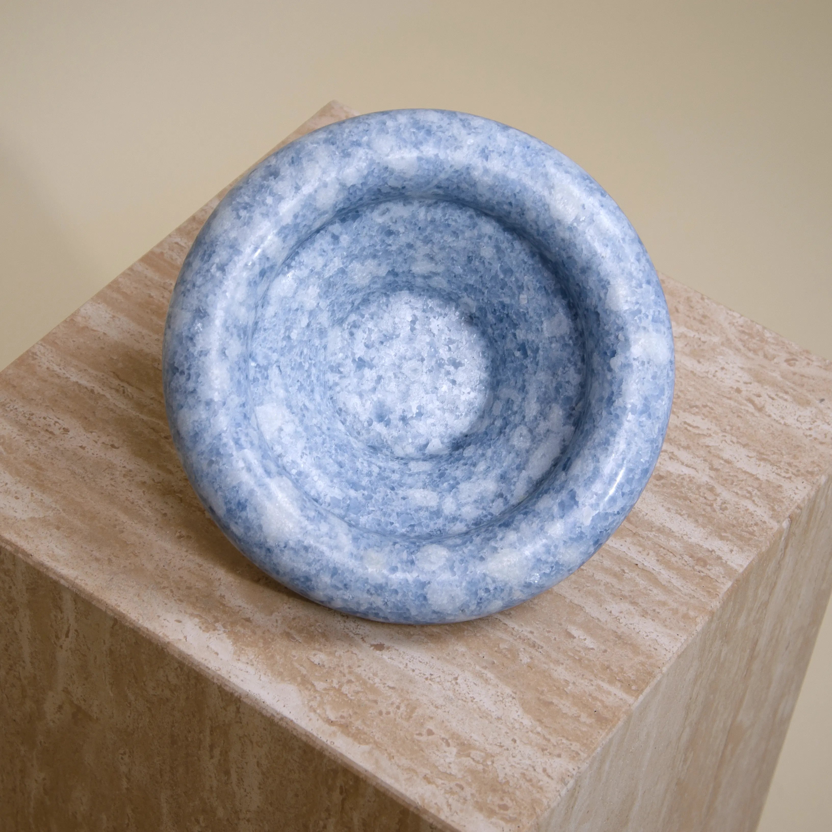 fontana bowl vase - blue crystal marble