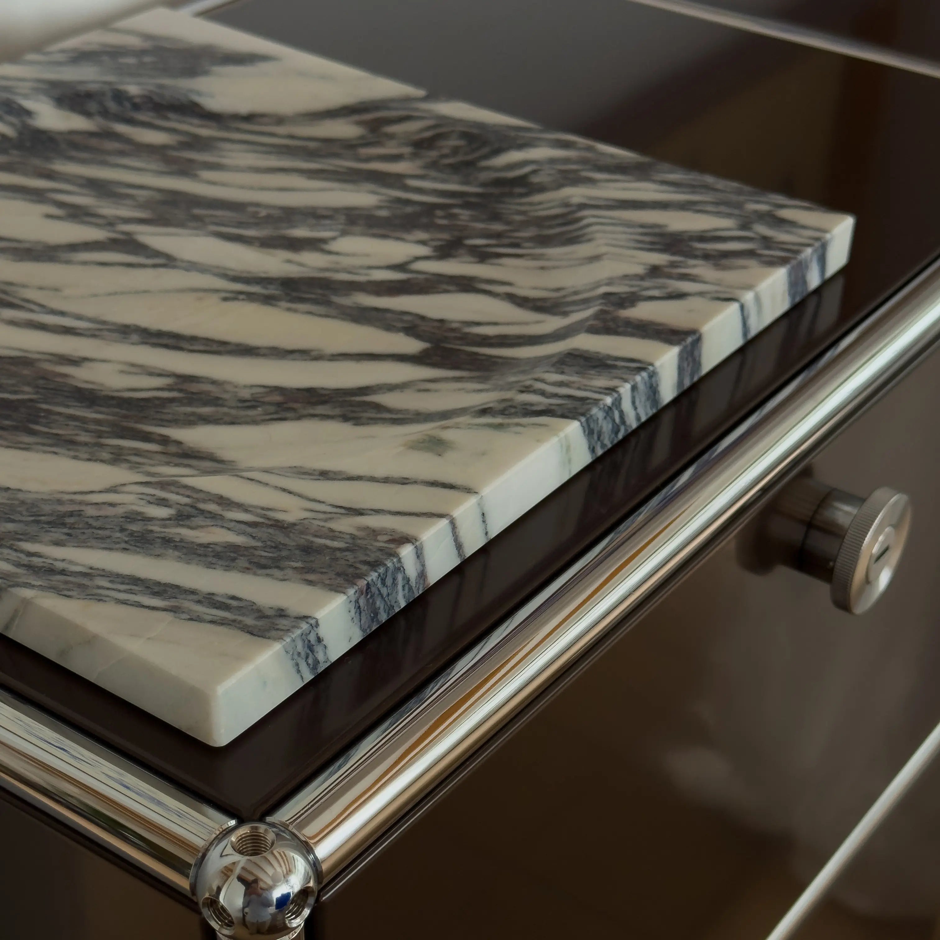 atrium center piece - viola calacatta marble